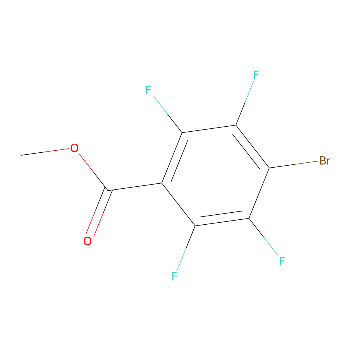 Methyl 4-bromo-2,3,5,6-tetrafluorobenzoate molecular structure, CAS 4707-23-7