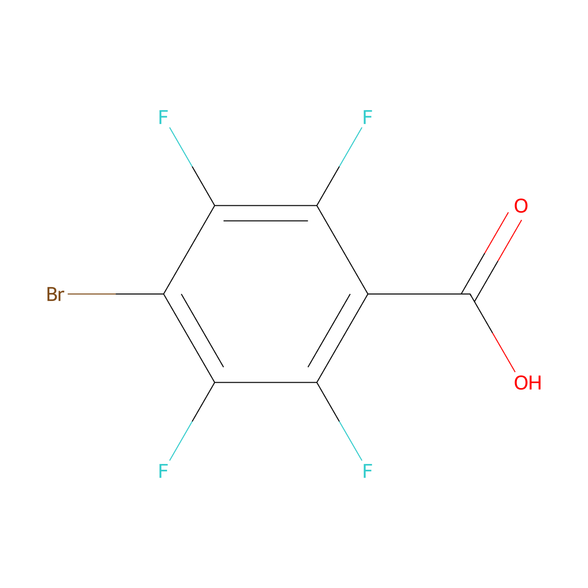 4-Bromo-2,3,5,6-tetrafluorobenzoic acid molecular structure, CAS 4707-24-8