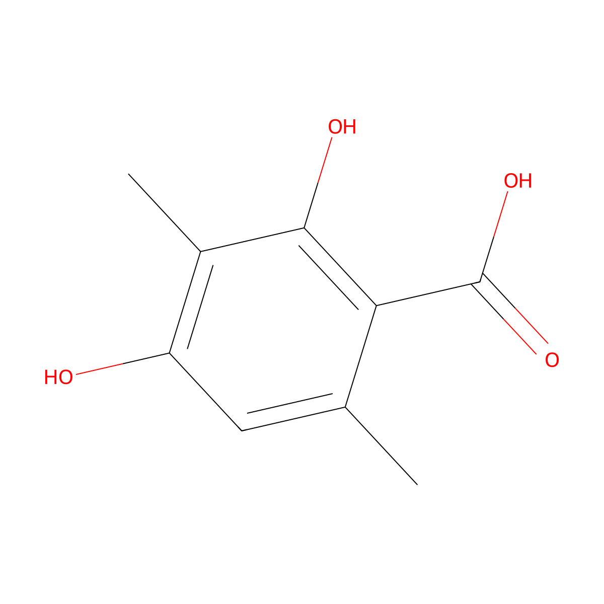 3-Methylorsellinic acid molecular structure, CAS 4707-46-4
