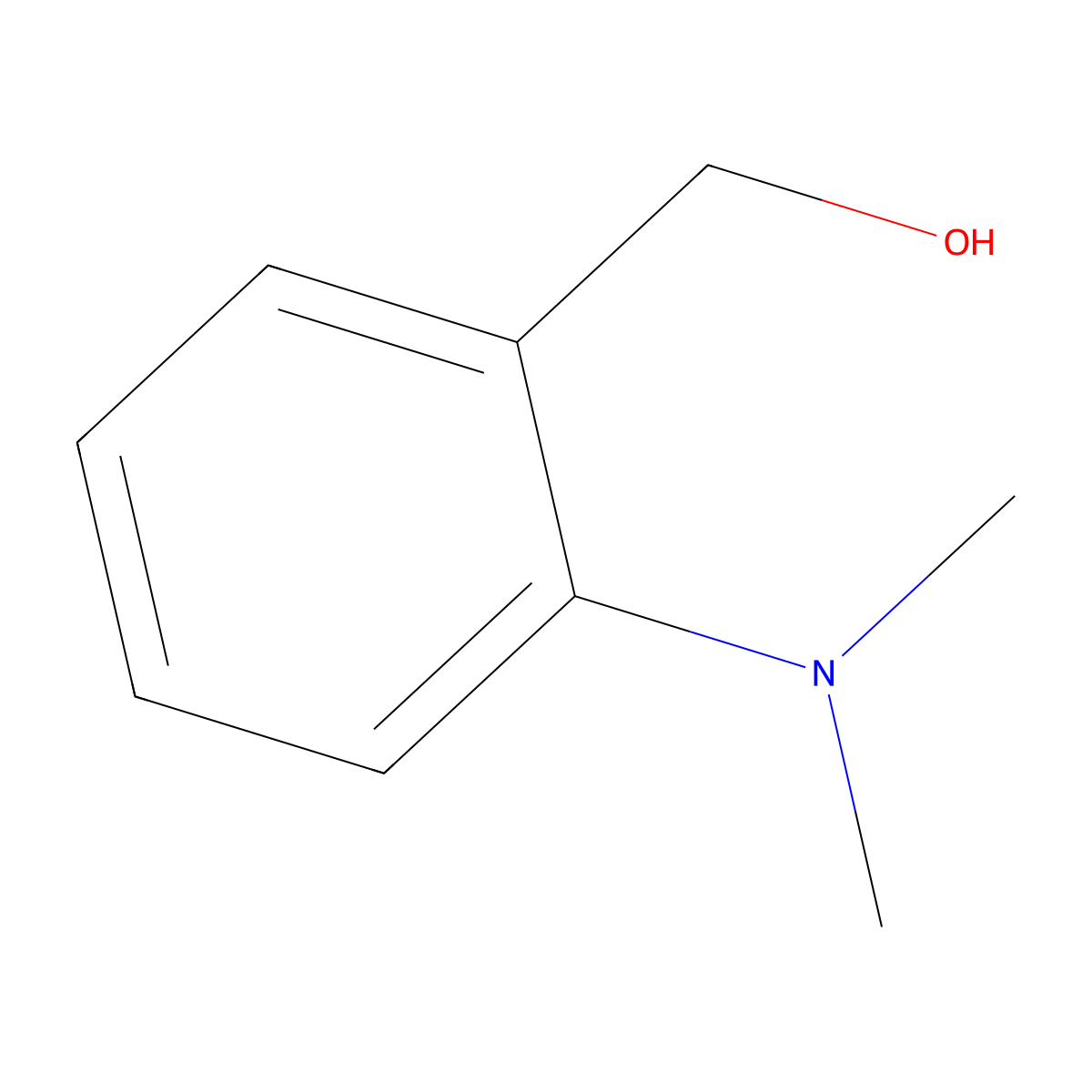 Benzenemethanol, 2-(dimethylamino)- molecular structure, CAS 4707-56-6