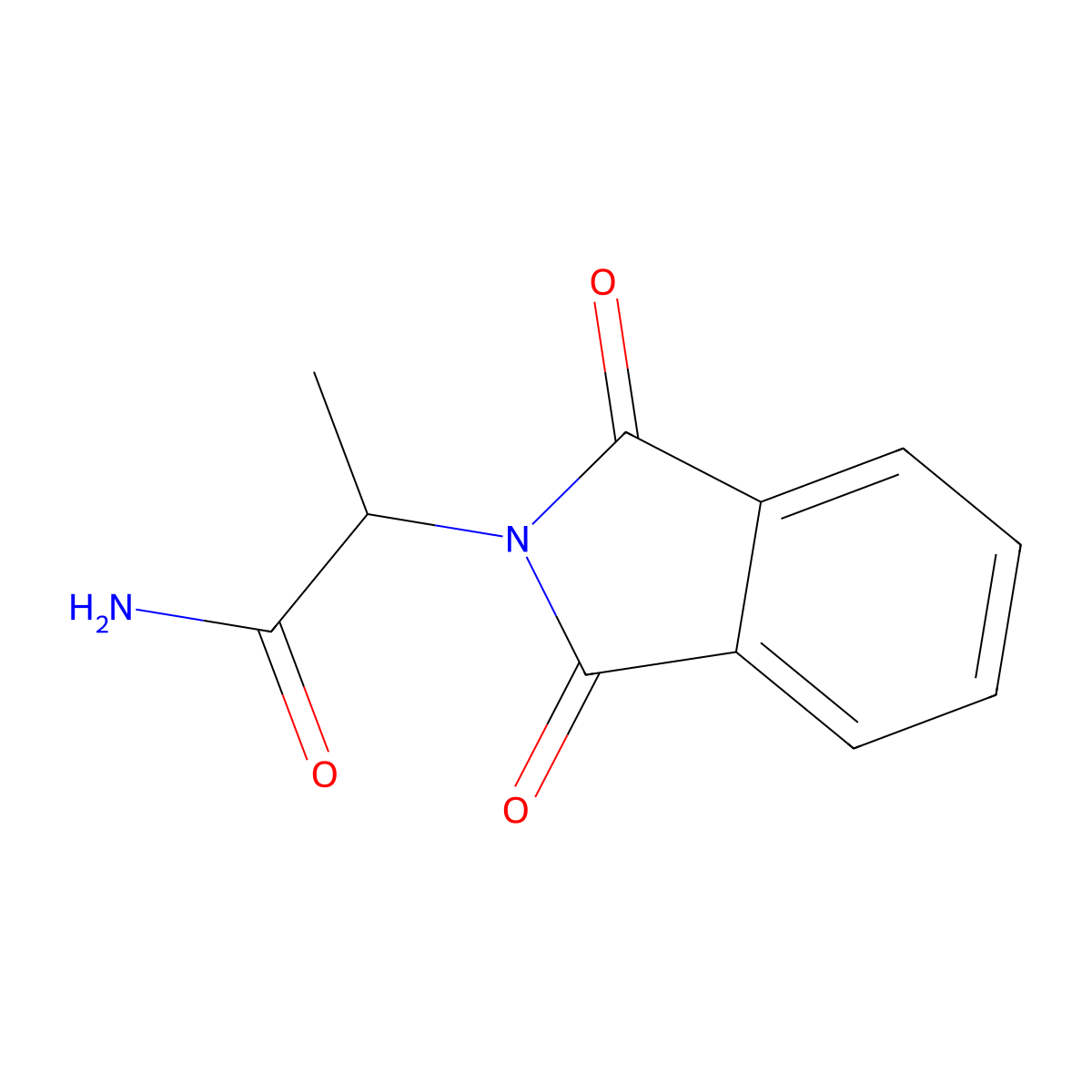 2-(1,3-dioxo-1,3-dihydro-2H-isoindol-2-yl)propanamide molecular structure, CAS 4707-57-7