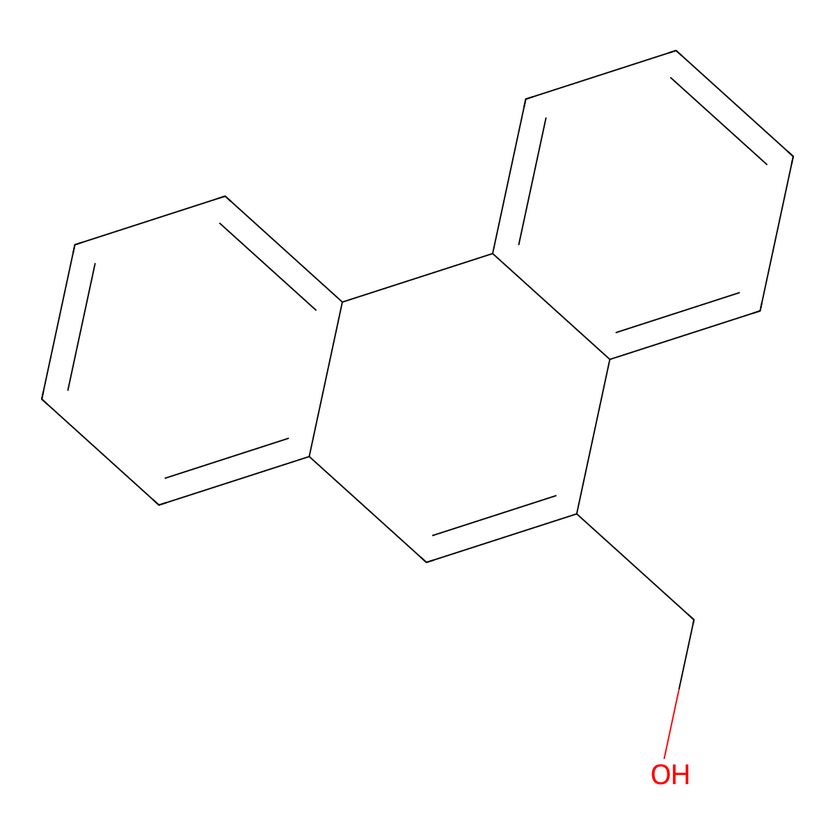 9-Phenanthrenemethanol molecular structure, CAS 4707-72-6