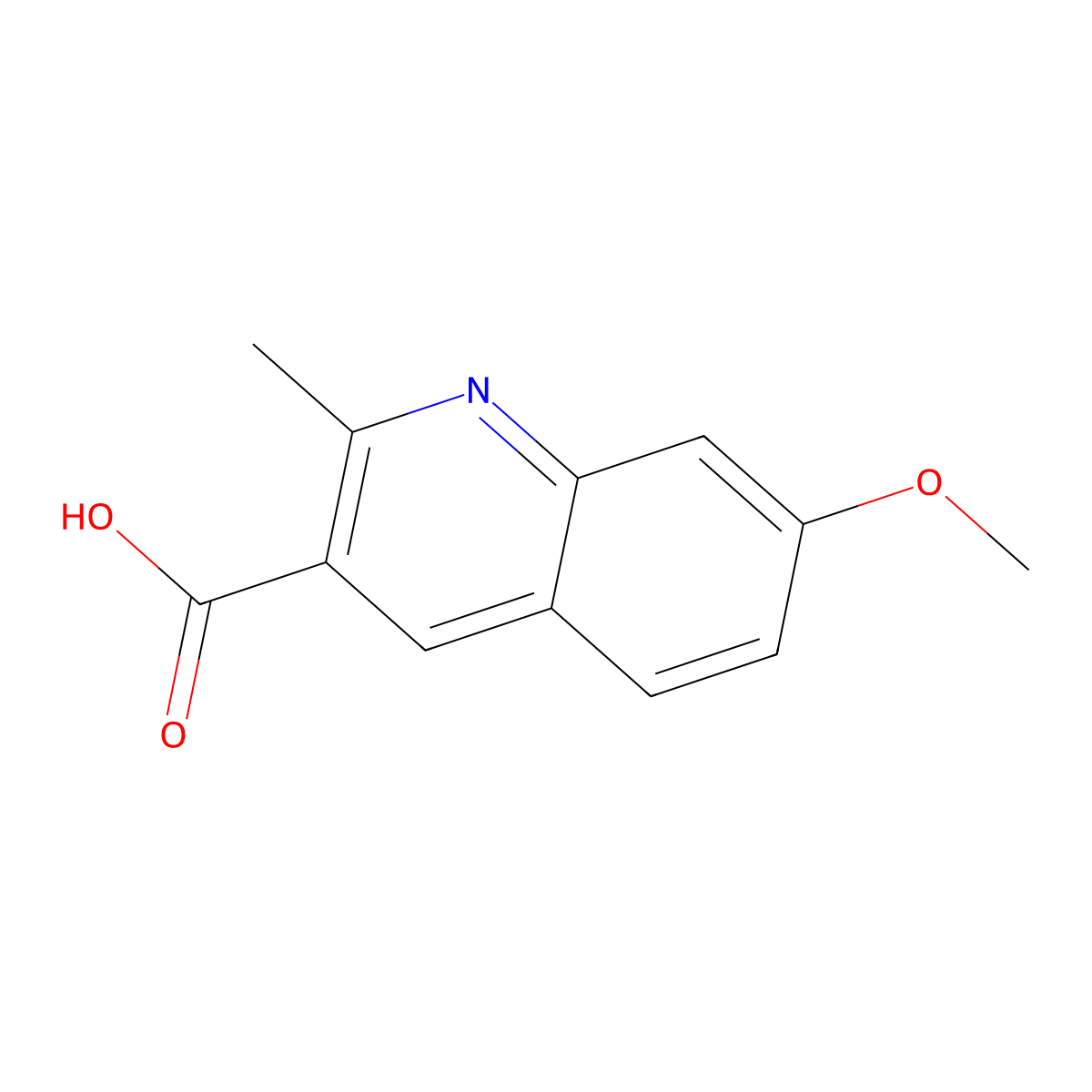 7-Methoxy-2-methylquinoline-3-carboxylic acid molecular structure, CAS 470702-34-2