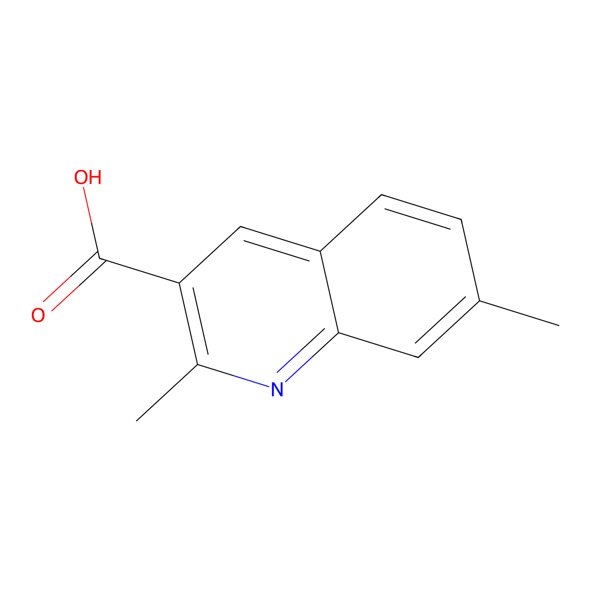 2,7-Dimethylquinoline-3-carboxylic acid molecular structure, CAS 470702-35-3