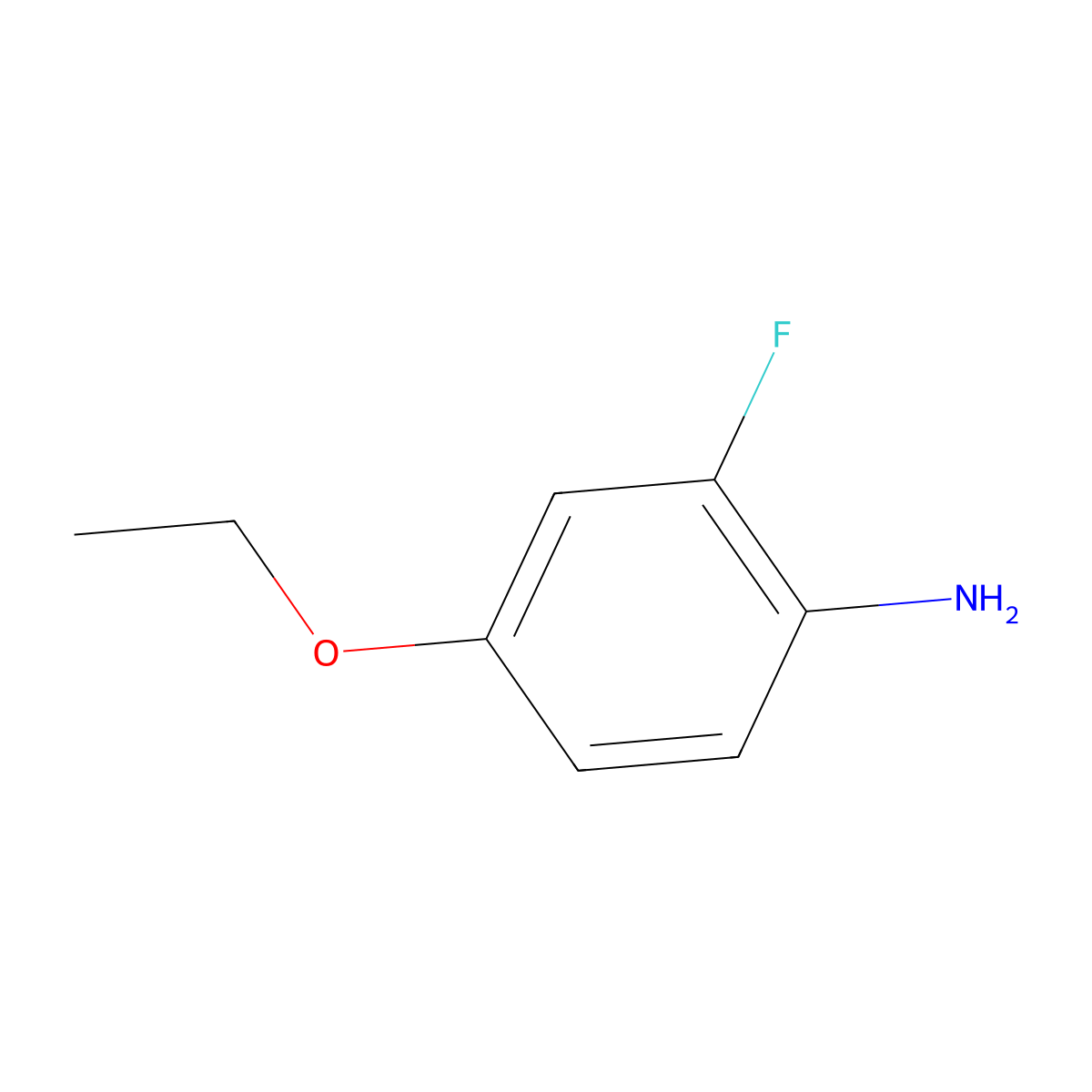 4-Ethoxy-2-fluoroaniline molecular structure, CAS 470702-37-5