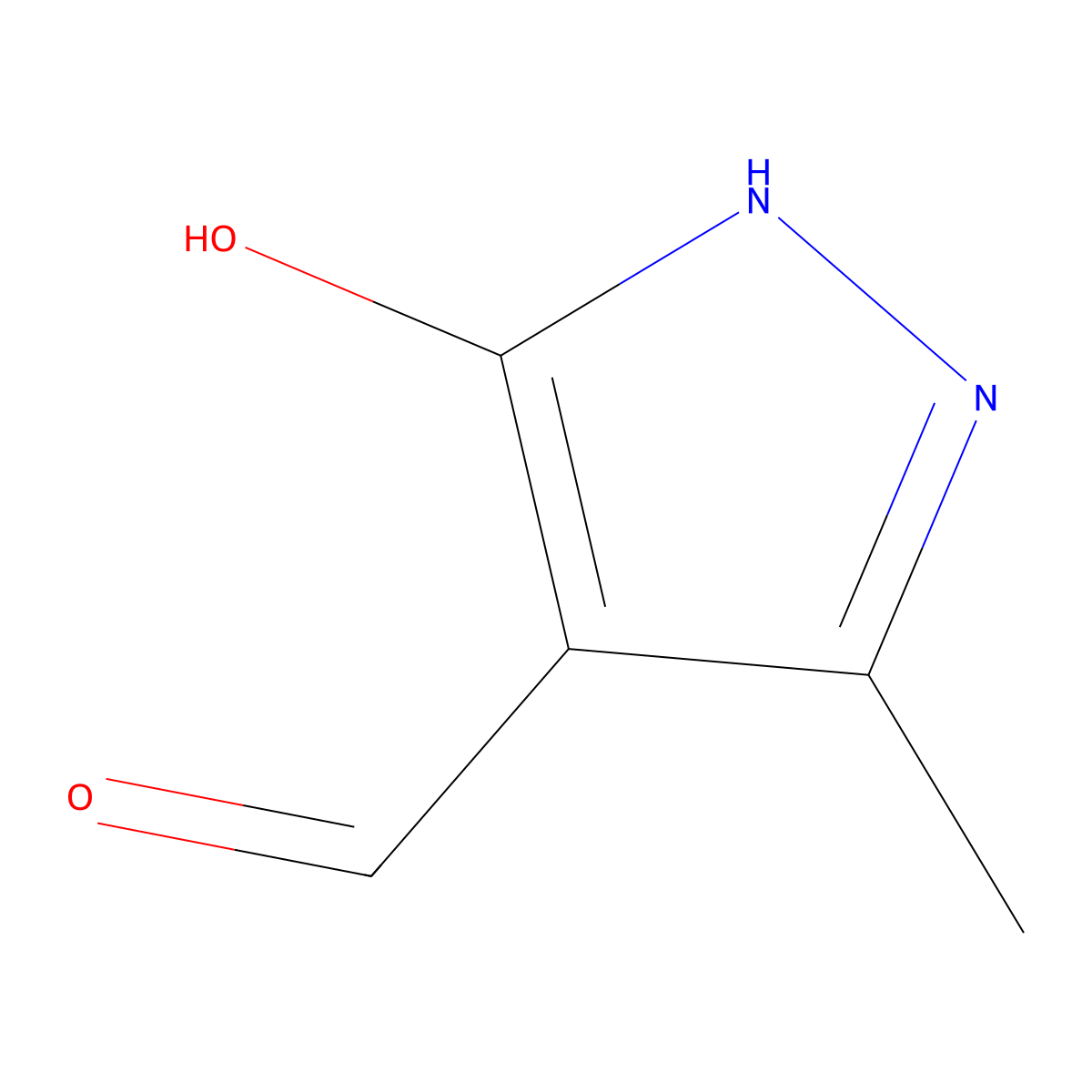 5-hydroxy-3-methyl-1H-pyrazole-4-carbaldehyde molecular structure, CAS 470704-73-5