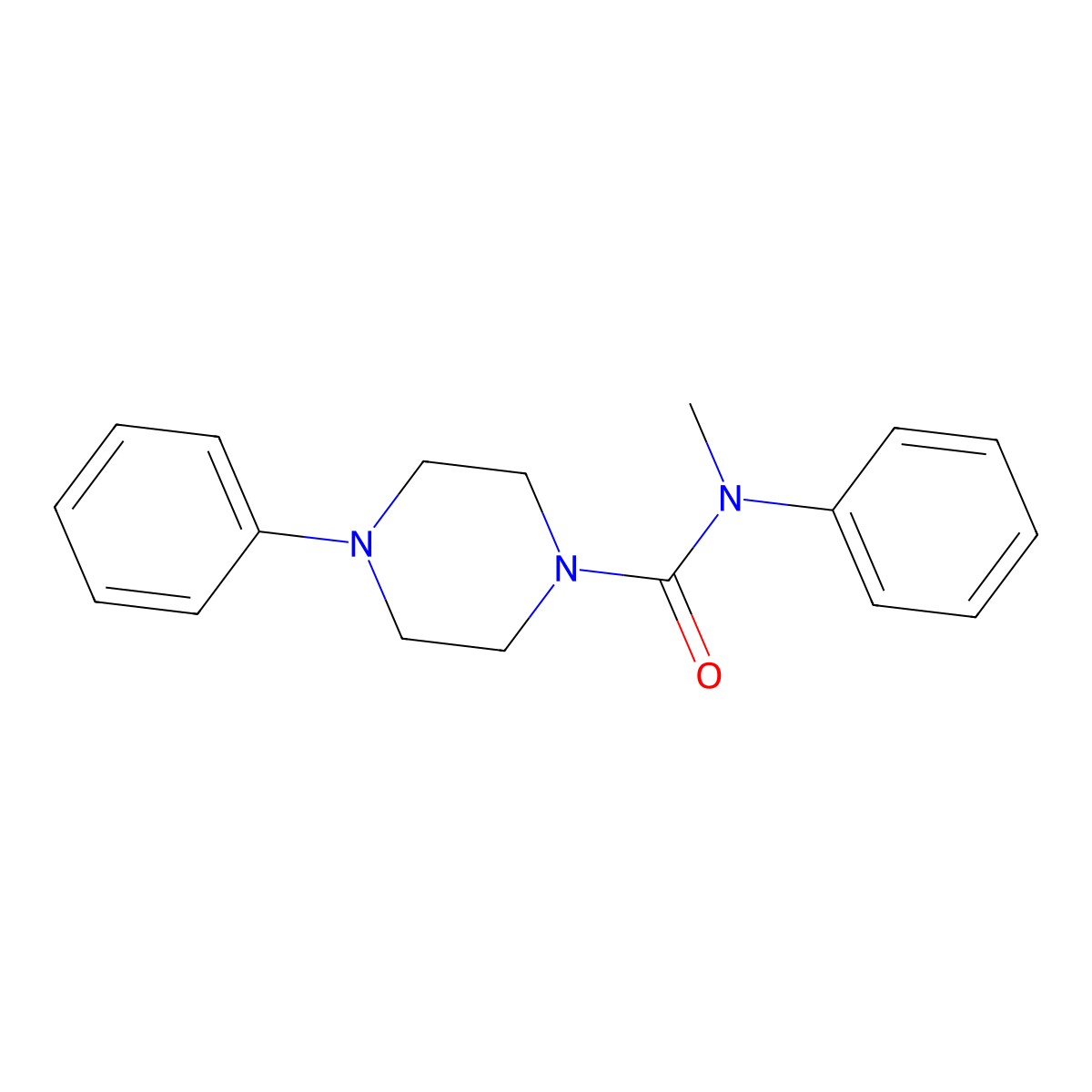 N-methyl-N,4-diphenylpiperazine-1-carboxamide molecular structure, CAS 470716-25-7