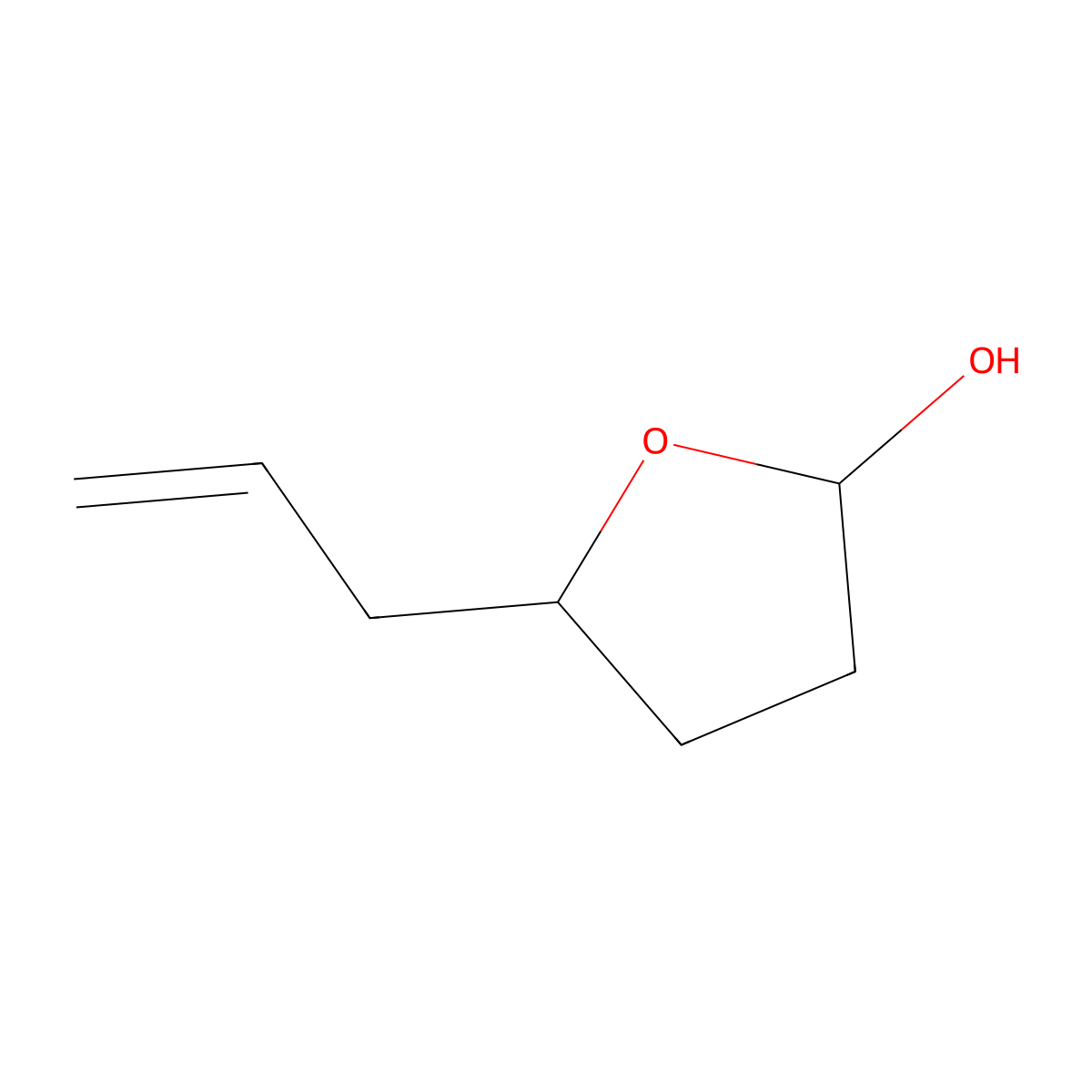 5-Allyltetrahydrofuran-2-ol molecular structure, CAS 470721-86-9