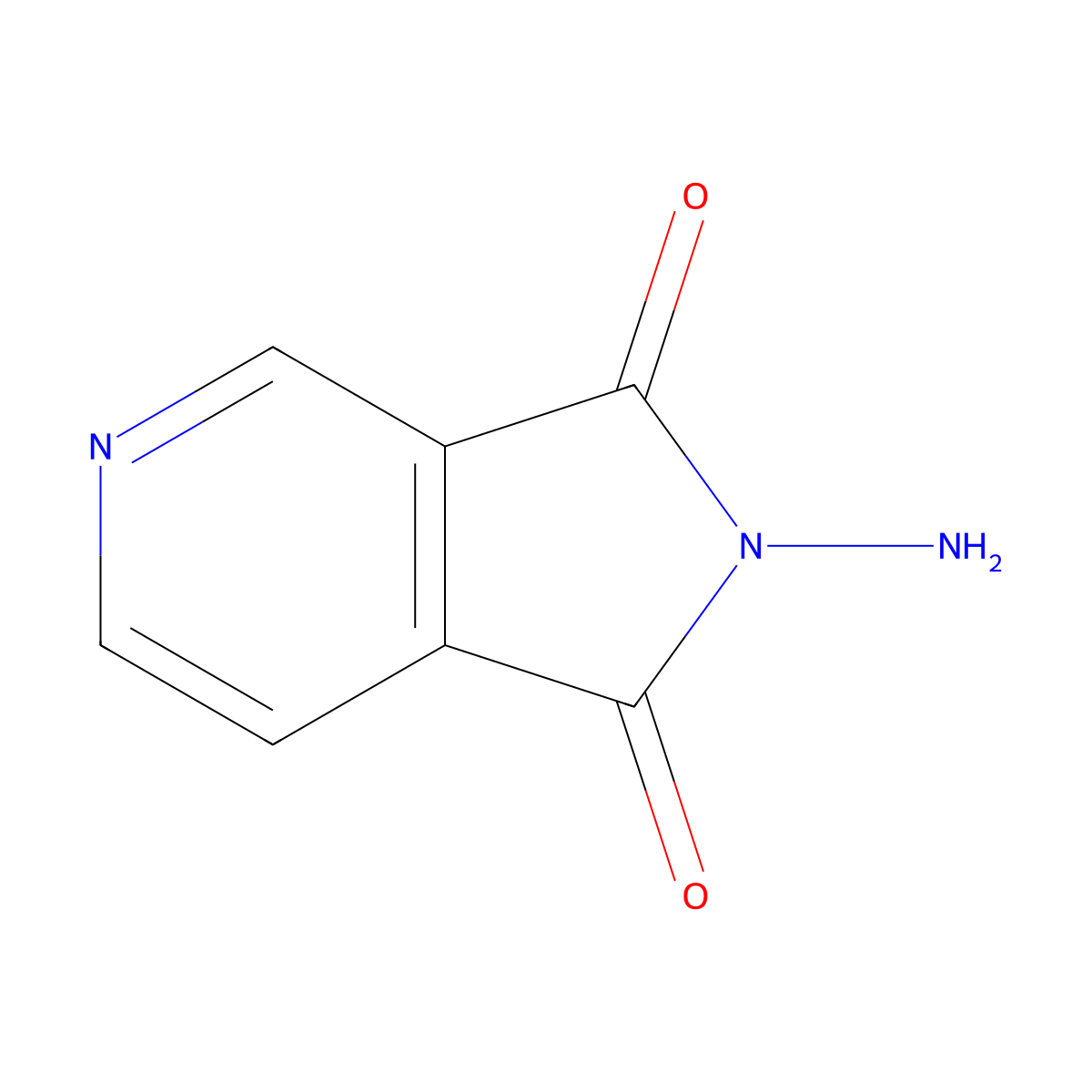 2-amino-1H,2H,3H-pyrrolo[3,4-c]pyridine-1,3-dione molecular structure, CAS 470722-35-1
