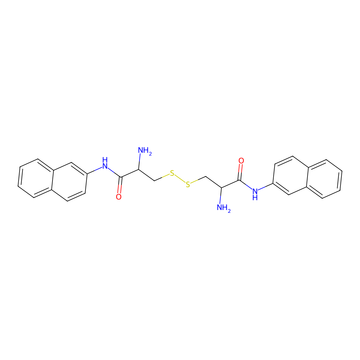 Cystine-di-beta-naphthylamide molecular structure, CAS 4708-24-1