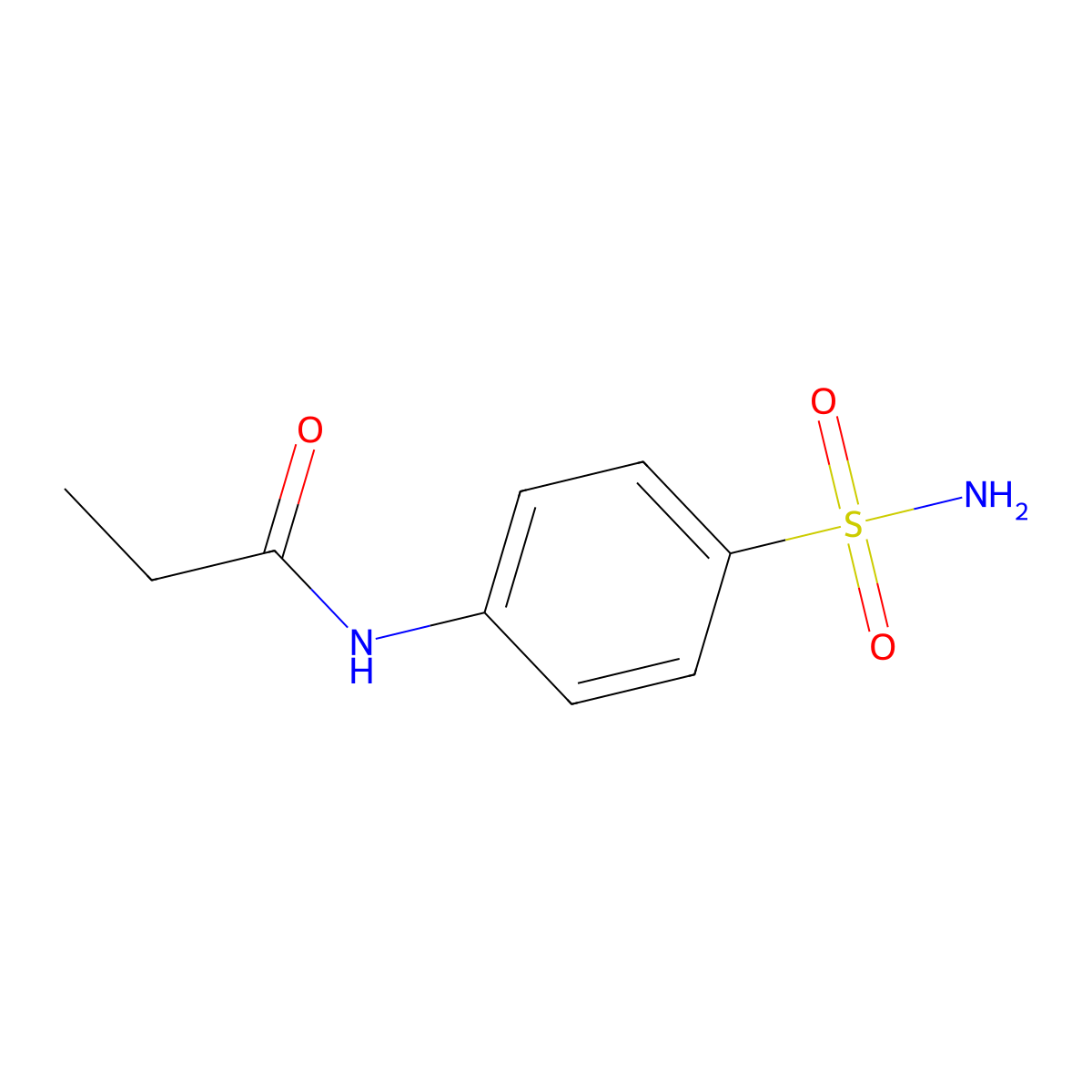 N-(4-sulfamoylphenyl)propanamide molecular structure, CAS 4708-37-6