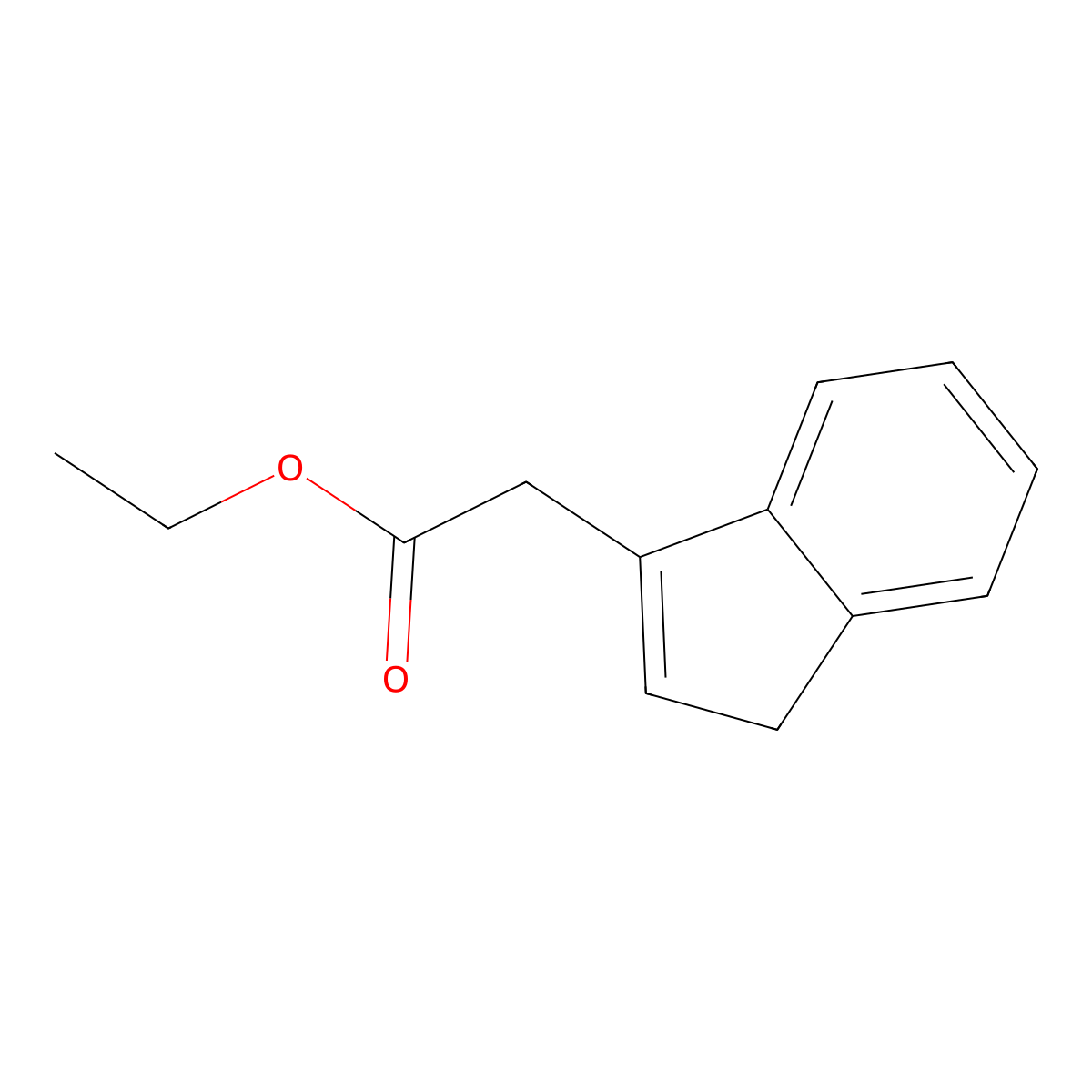 ethyl 2-(1H-inden-3-yl)acetate molecular structure, CAS 4709-56-2