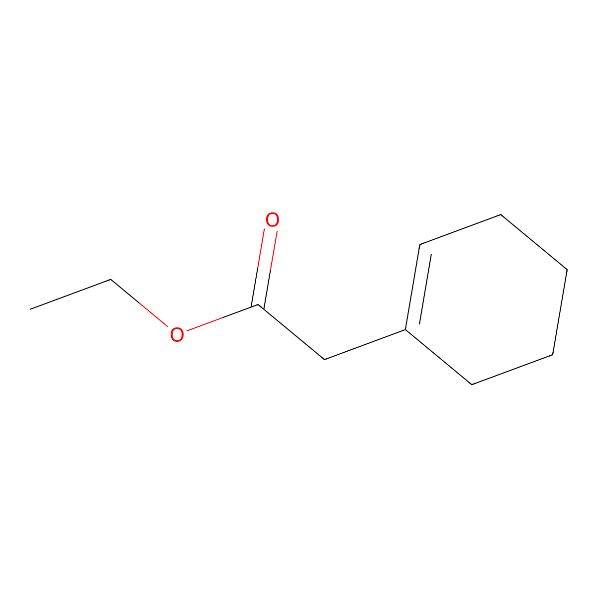 Ethyl (1'-cyclohexenyl)acetate molecular structure, CAS 4709-59-5