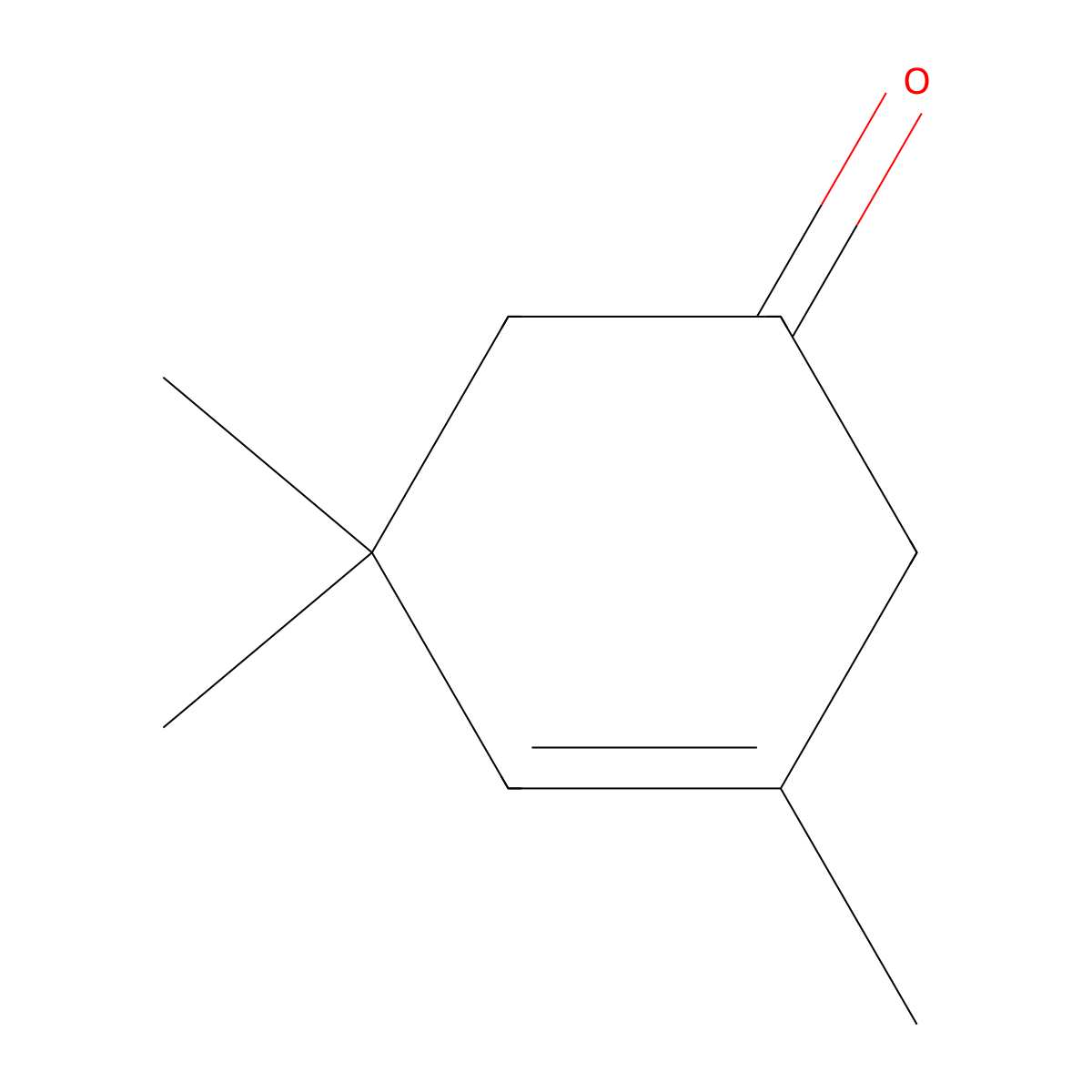 Beta-Isophorone molecular structure, CAS 471-01-2