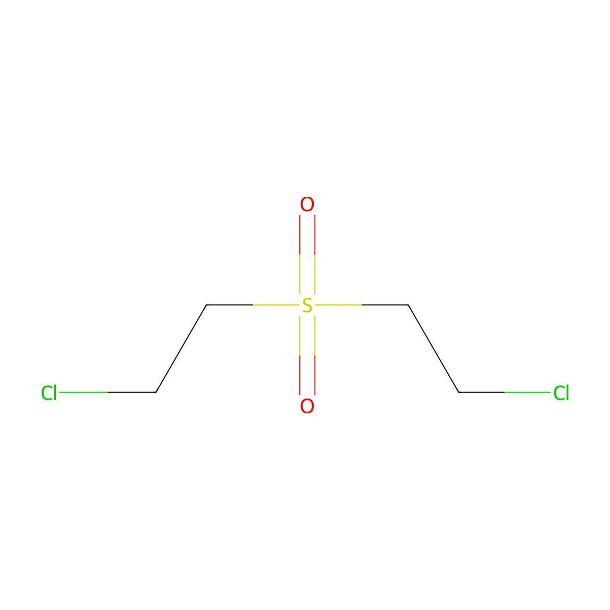 Bis(2-chloroethyl) sulfone molecular structure, CAS 471-03-4