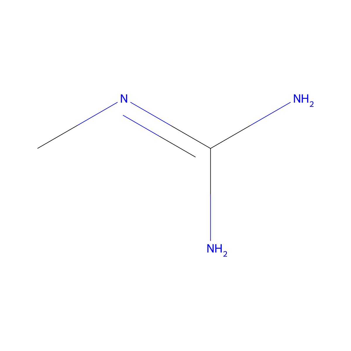Methylguanidine molecular structure, CAS 471-29-4