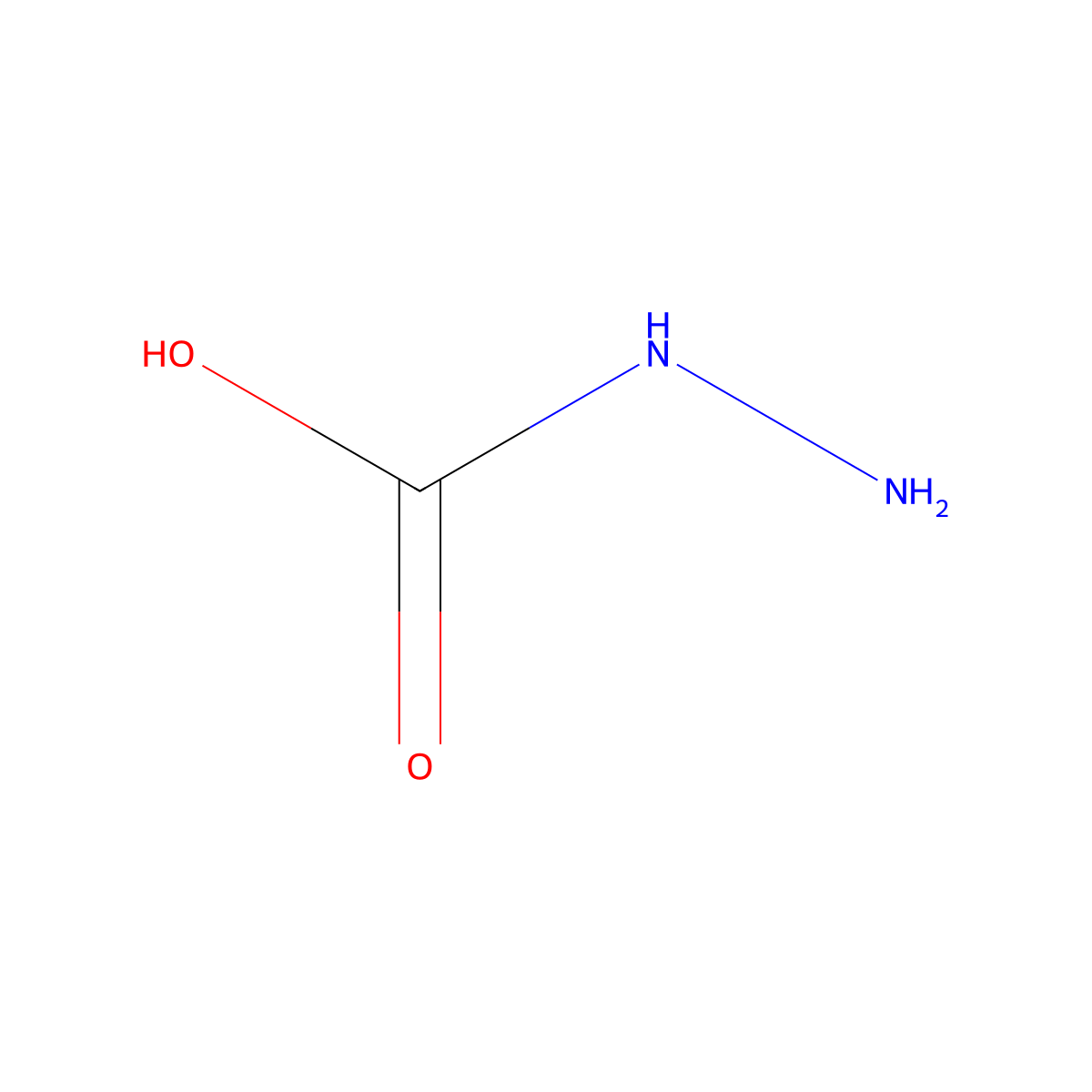 Hydrazinecarboxylic acid molecular structure, CAS 471-31-8
