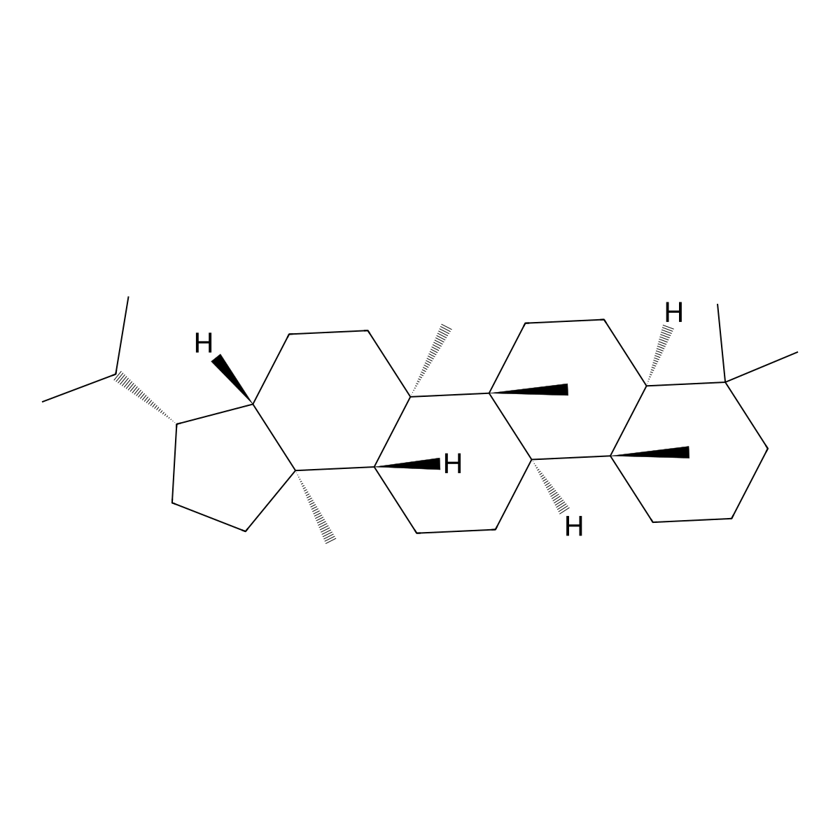 Hopane molecular structure, CAS 471-62-5