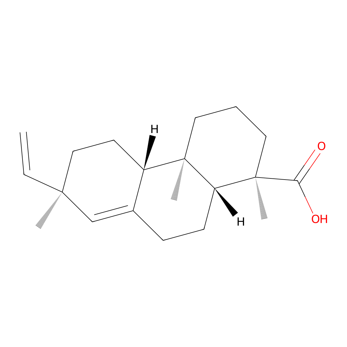 (-)-Sandaracopimaric acid molecular structure, CAS 471-74-9
