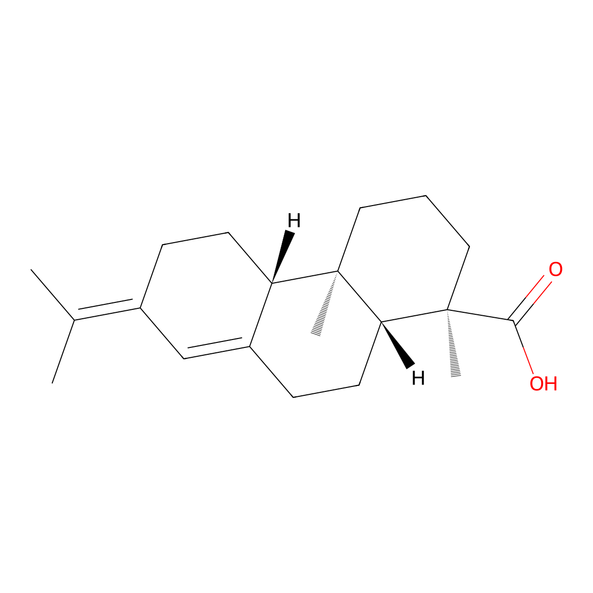 Neoabietic acid molecular structure, CAS 471-77-2