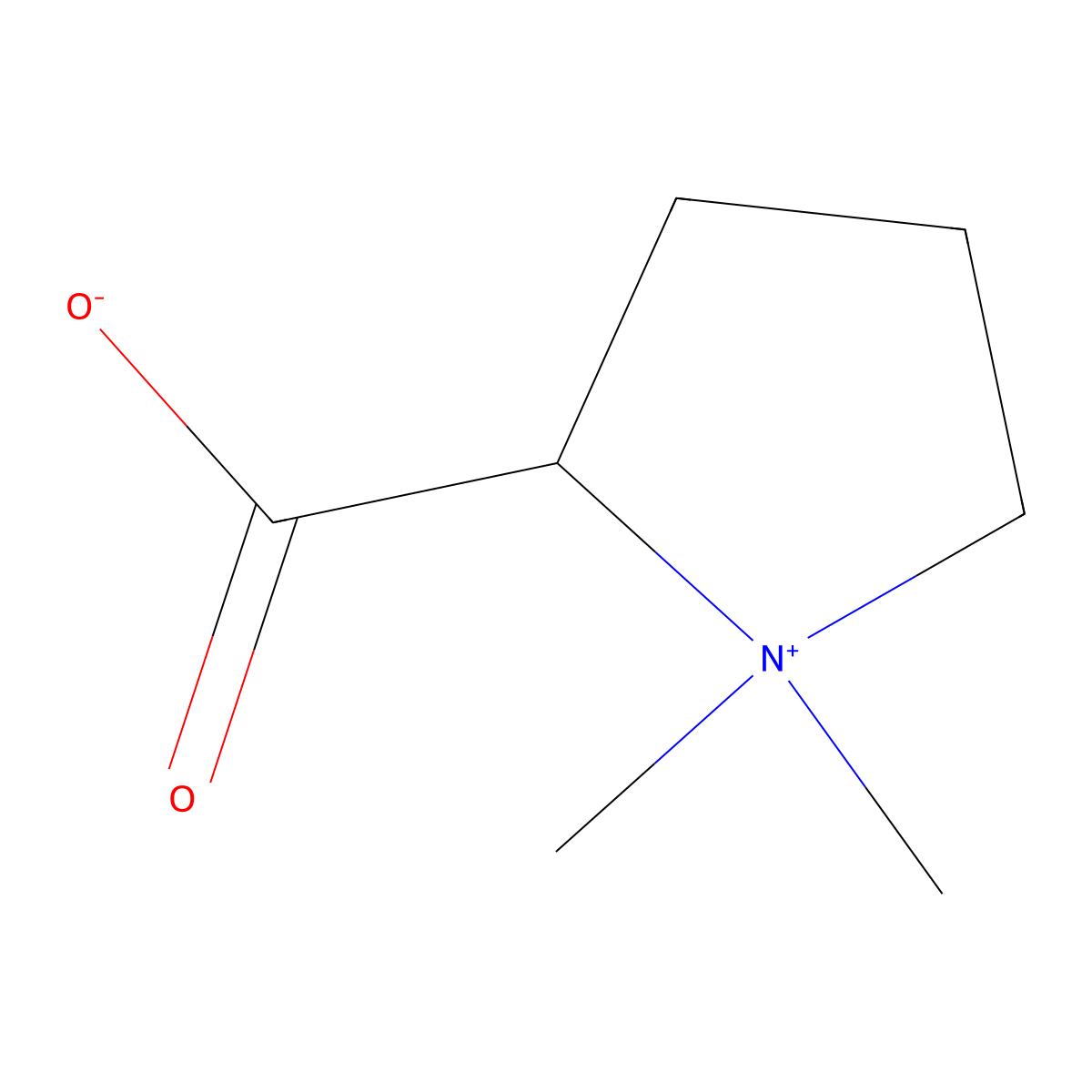 (-)-Stachydrine molecular structure, CAS 471-87-4