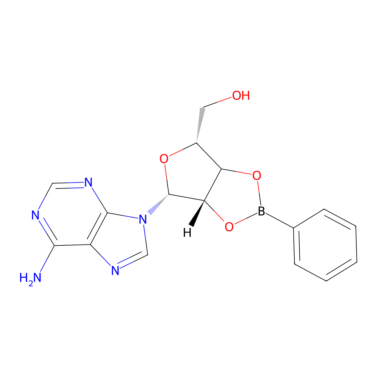 Adenosine-2',3'-O-phenylboronate molecular structure, CAS 4710-68-3