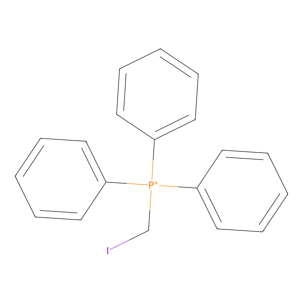 (Iodomethyl)triphenylphosphonium molecular structure, CAS 47107-66-4