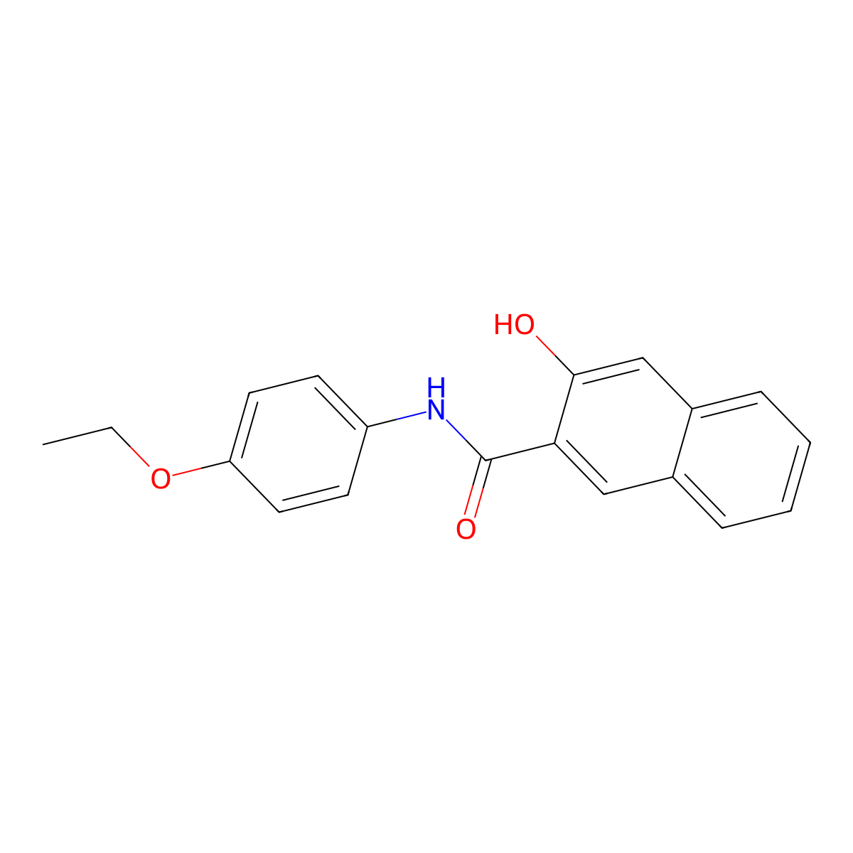 4'-Ethoxy-3-hydroxy-2-naphthanilide molecular structure, CAS 4711-68-6