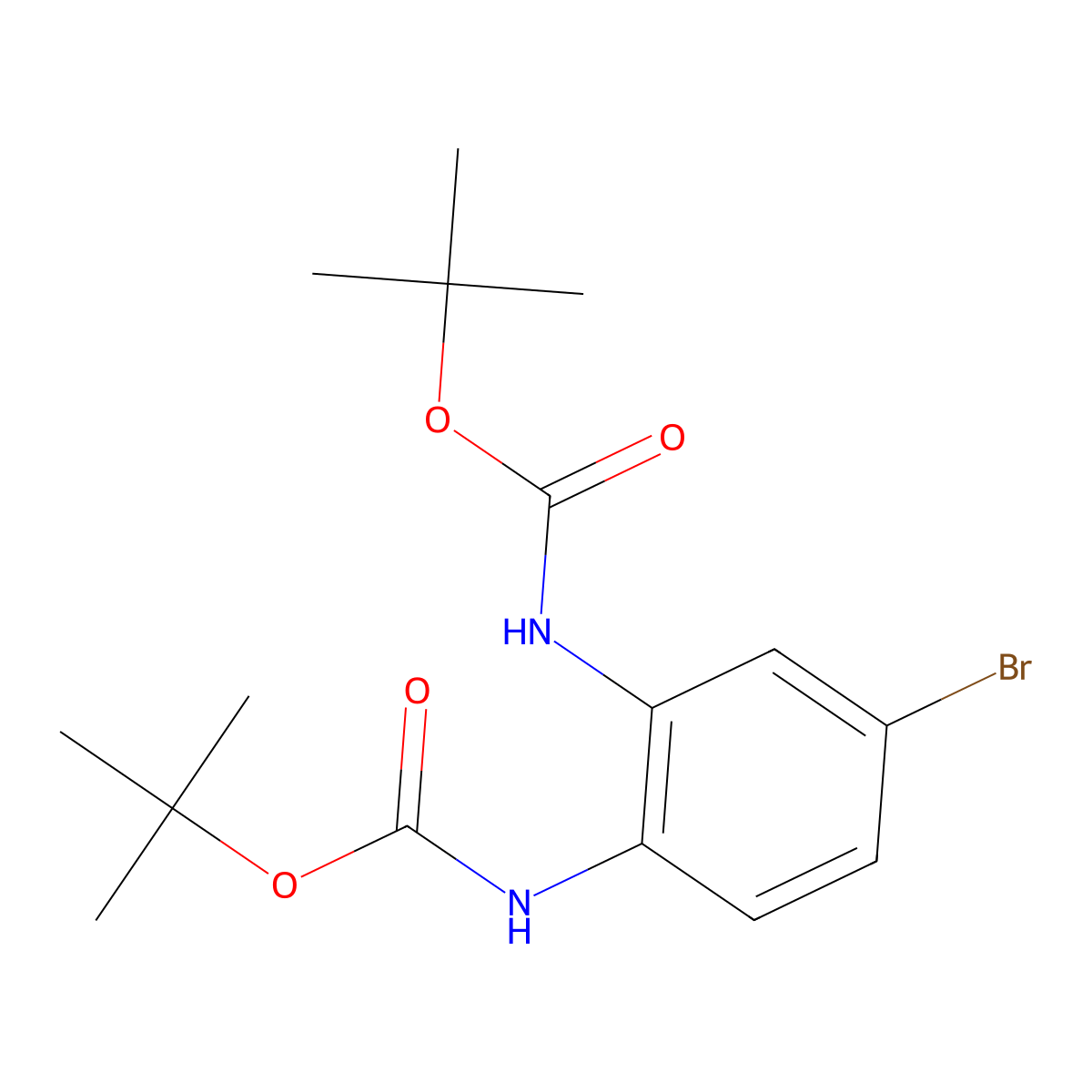 1,2-Di(tert-Butyloxycarbonylamino)-4-bromobenzene molecular structure, CAS 471239-60-8