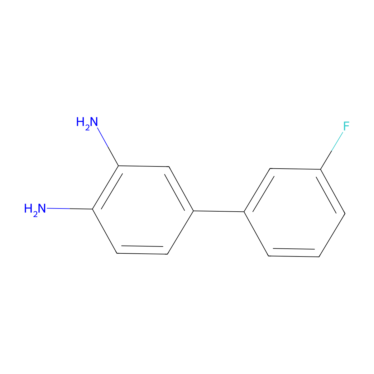 3'-Fluoro-[1,1'-biphenyl]-3,4-diamine molecular structure, CAS 471240-30-9
