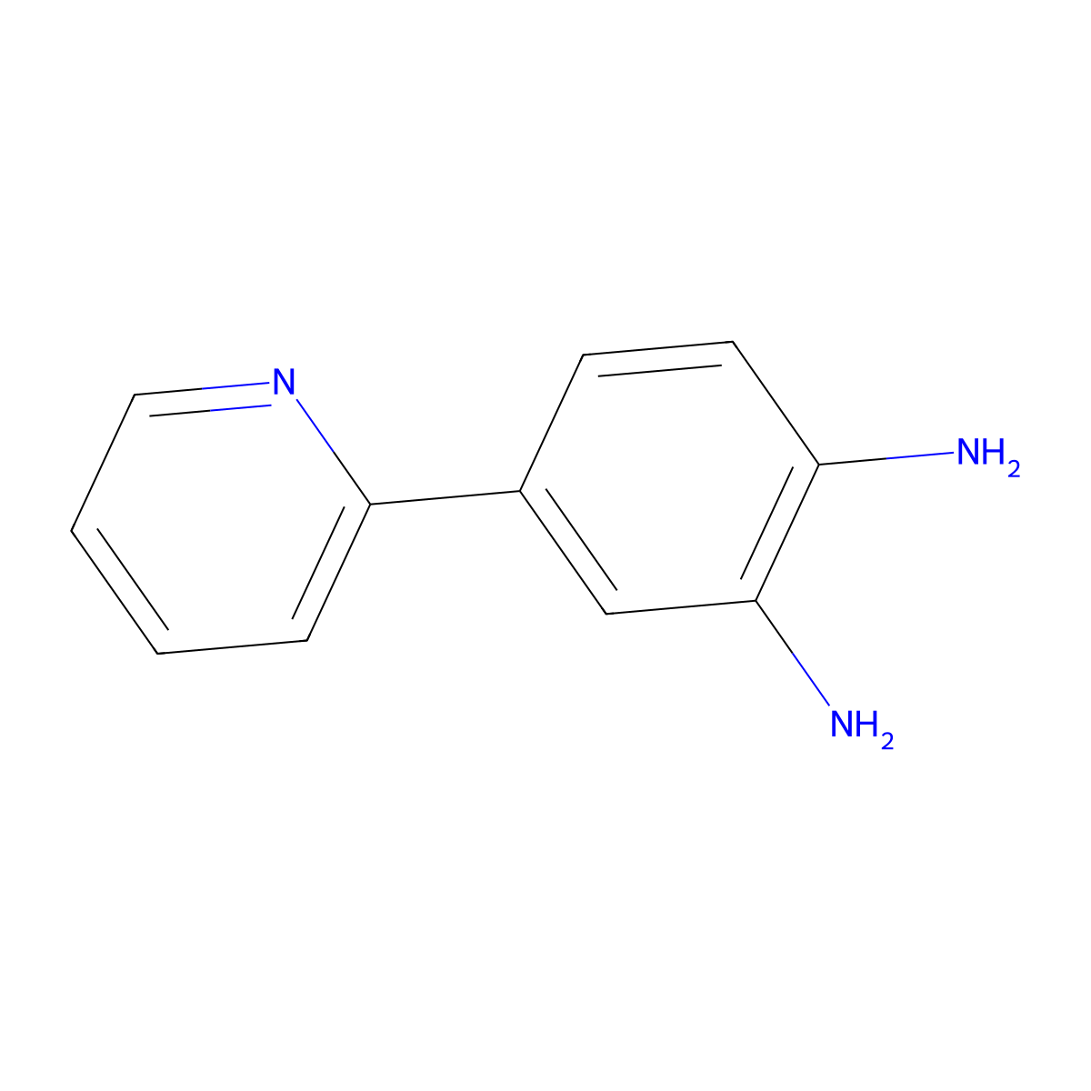 4-Pyridin-2-ylbenzene-1,2-diamine molecular structure, CAS 471241-03-9