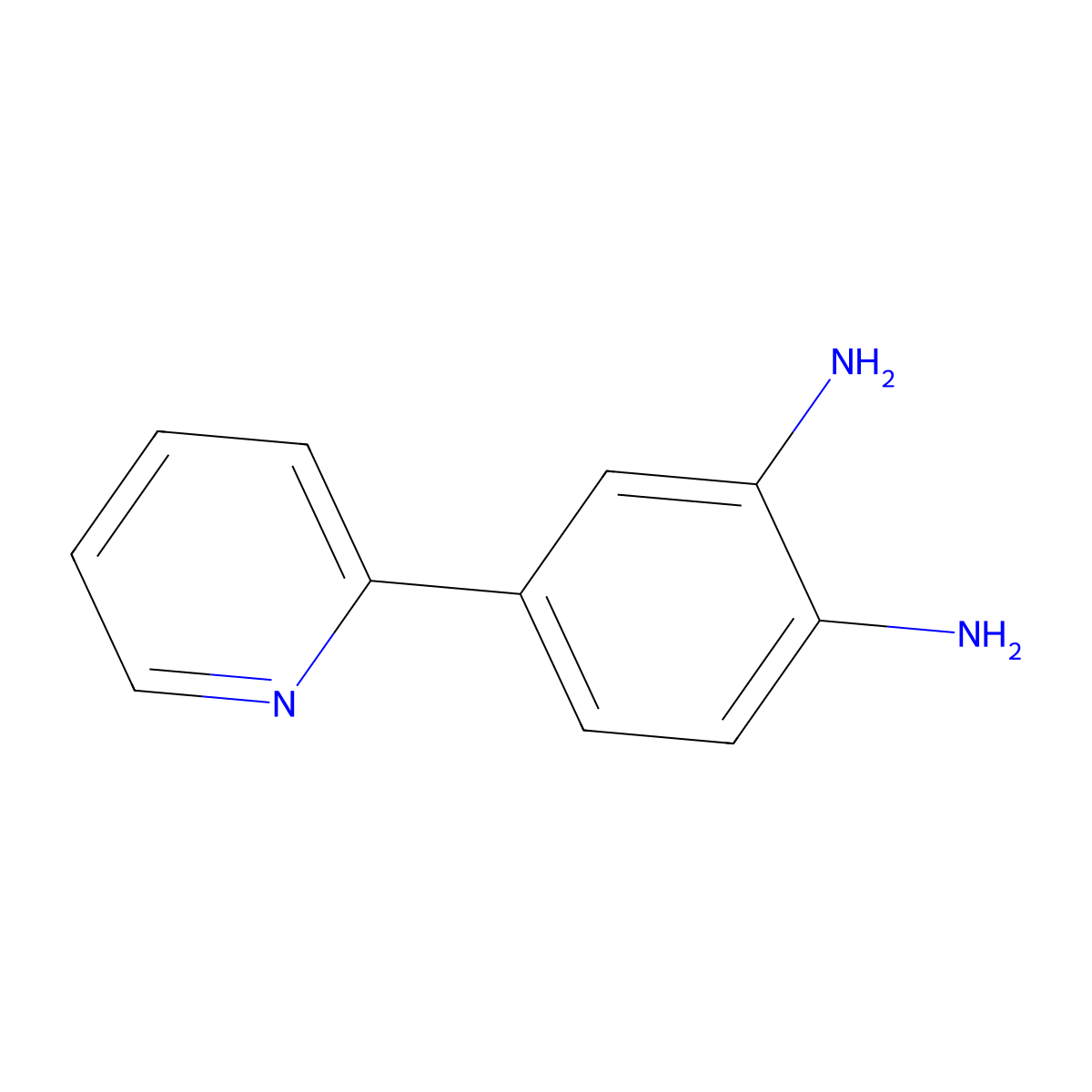 4-Pyridin-2-ylbenzene-1,2-diamine molecular structure, CAS 471241-03-9