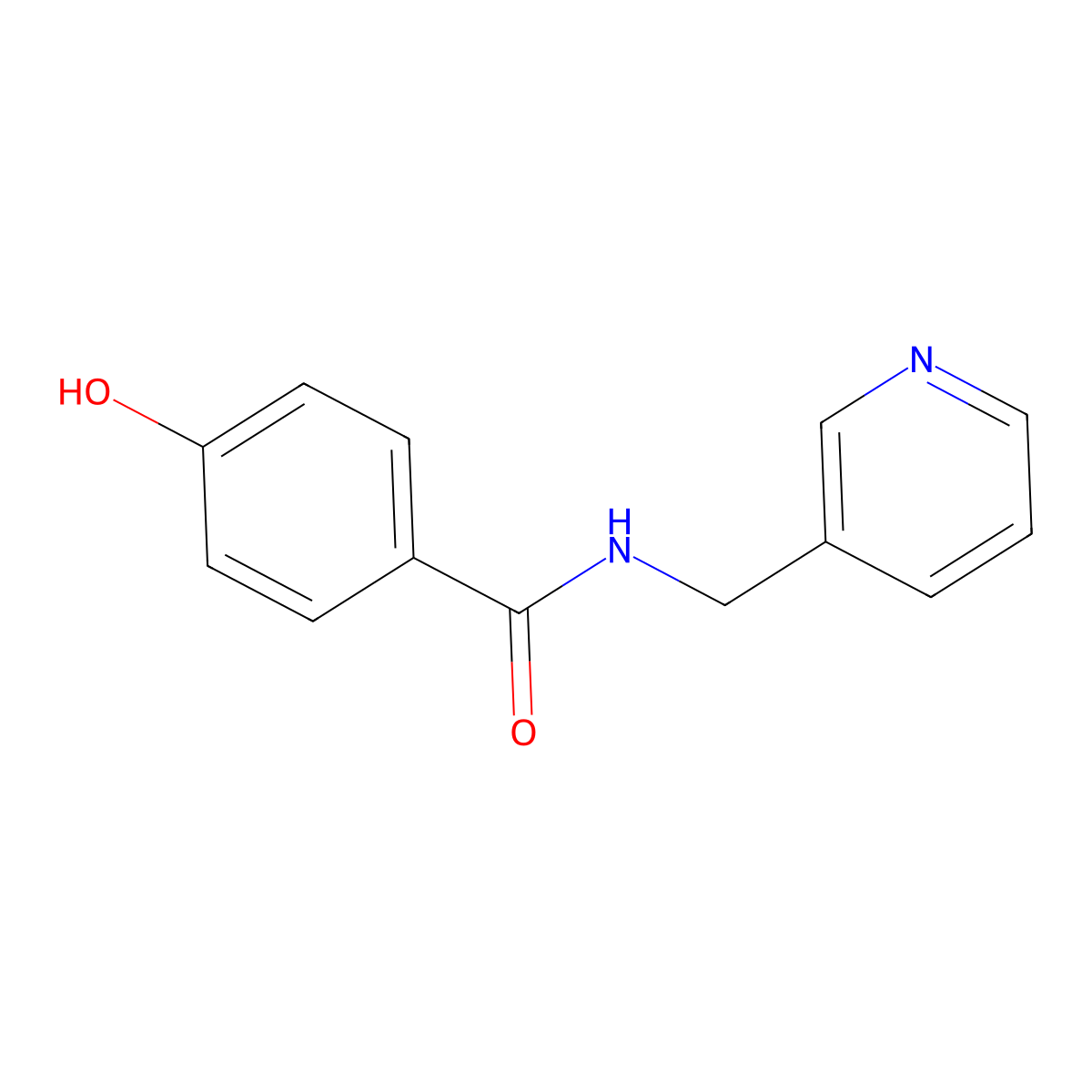 4-hydroxy-N-pyridin-3-ylmethyl-benzamide molecular structure, CAS 471254-13-4