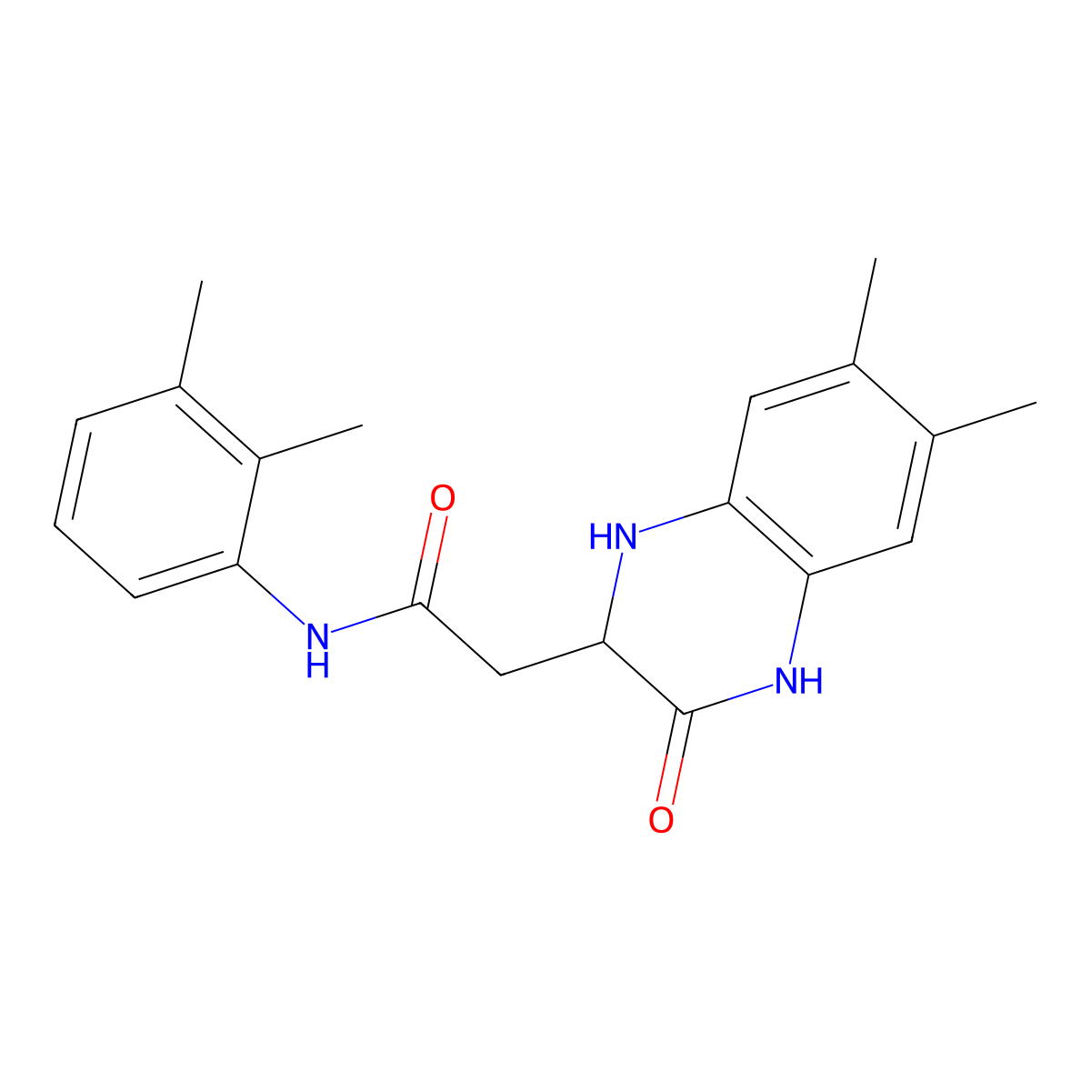 2-(6,7-dimethyl-3-oxo-2,4-dihydro-1H-quinoxalin-2-yl)-N-(2,3-dimethylphenyl)acetamide molecular structure, CAS 471262-57-4