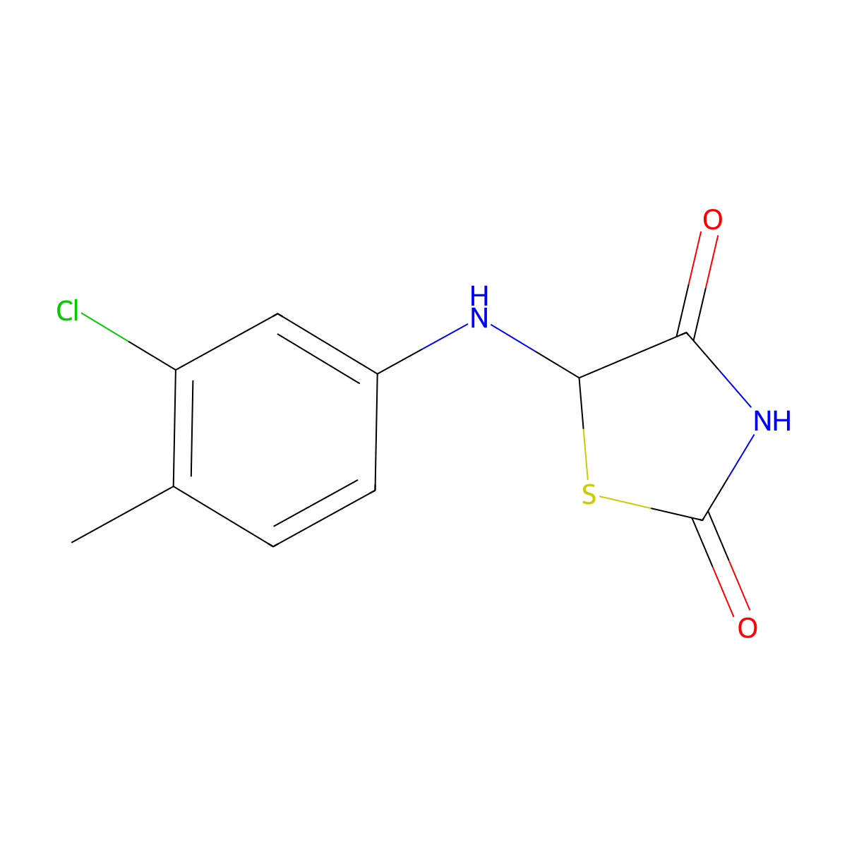 5-[(3-Chloro-4-methylphenyl)amino]-1,3-thiazolidine-2,4-dione molecular structure, CAS 471262-63-2