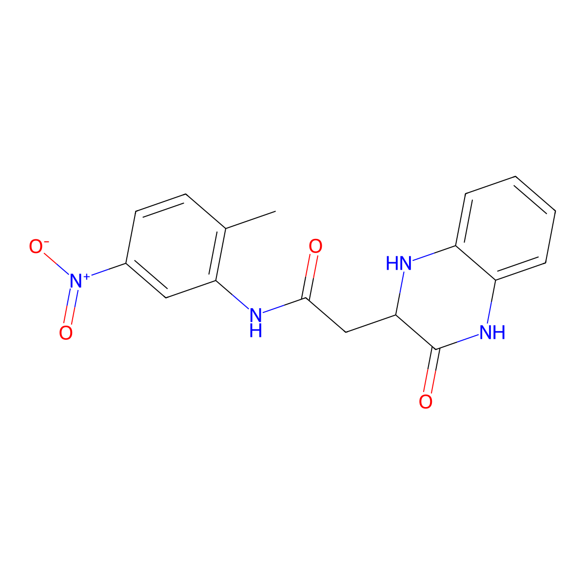 N-(2-methyl-5-nitrophenyl)-2-(3-oxo-1,2,3,4-tetrahydroquinoxalin-2-yl)acetamide molecular structure, CAS 471263-94-2