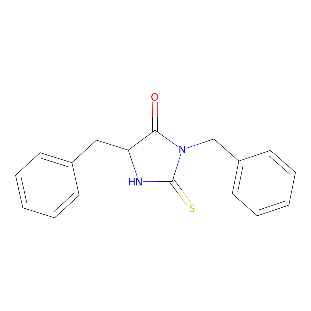 3,5-Dibenzyl-2-thioxoimidazolidin-4-one molecular structure, CAS 471271-37-1
