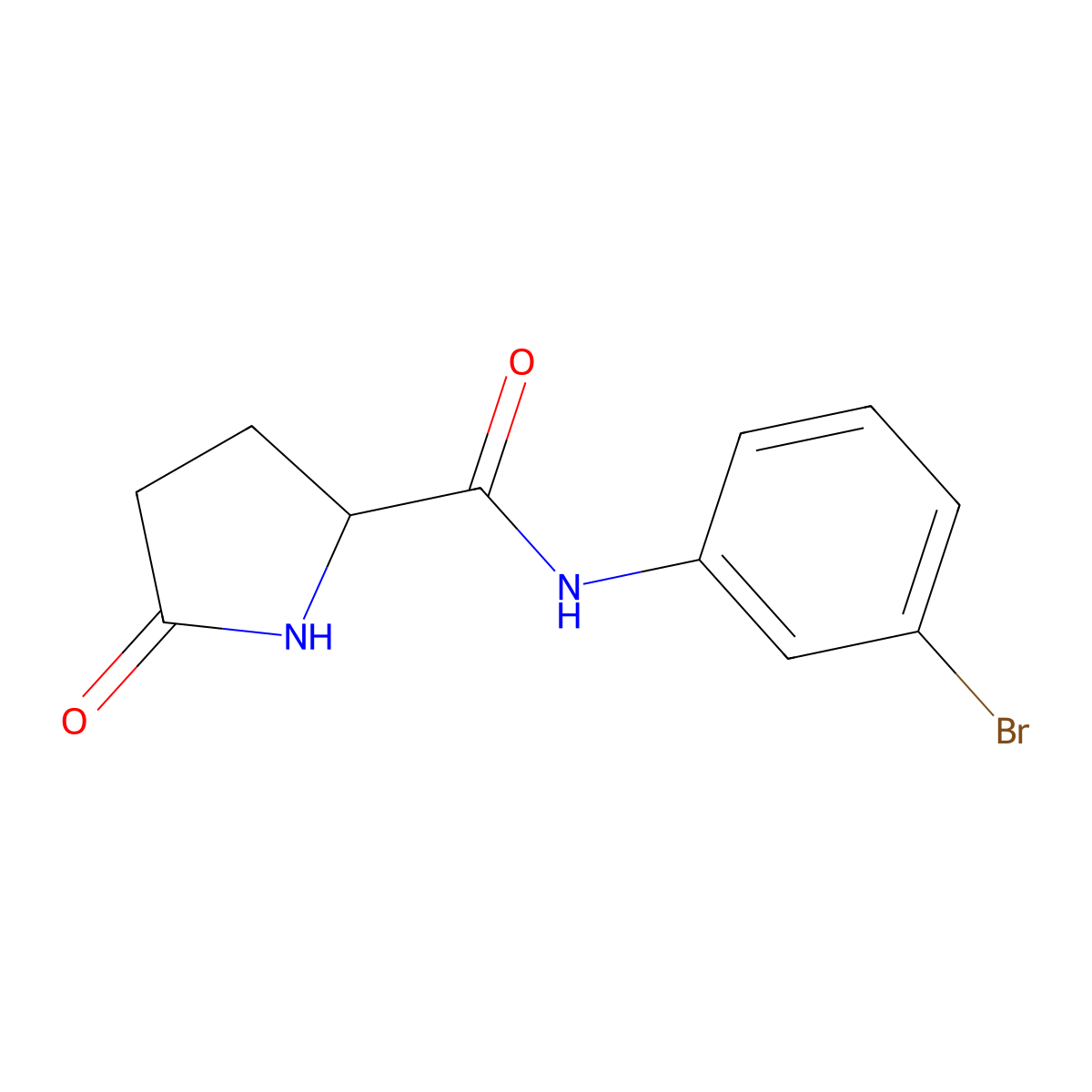 N-(3-bromophenyl)-5-oxopyrrolidine-2-carboxamide molecular structure, CAS 471290-59-2