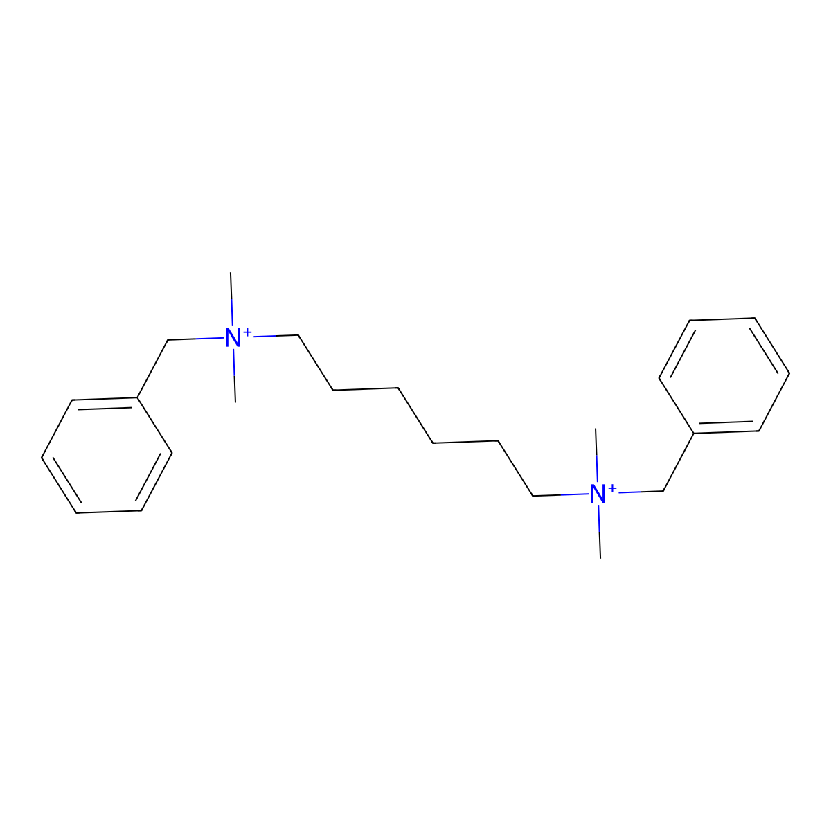 Benzyl-[6-(benzyl-dimethyl-ammonio)hexyl]-dimethyl-azanium molecular structure, CAS 4714-46-9
