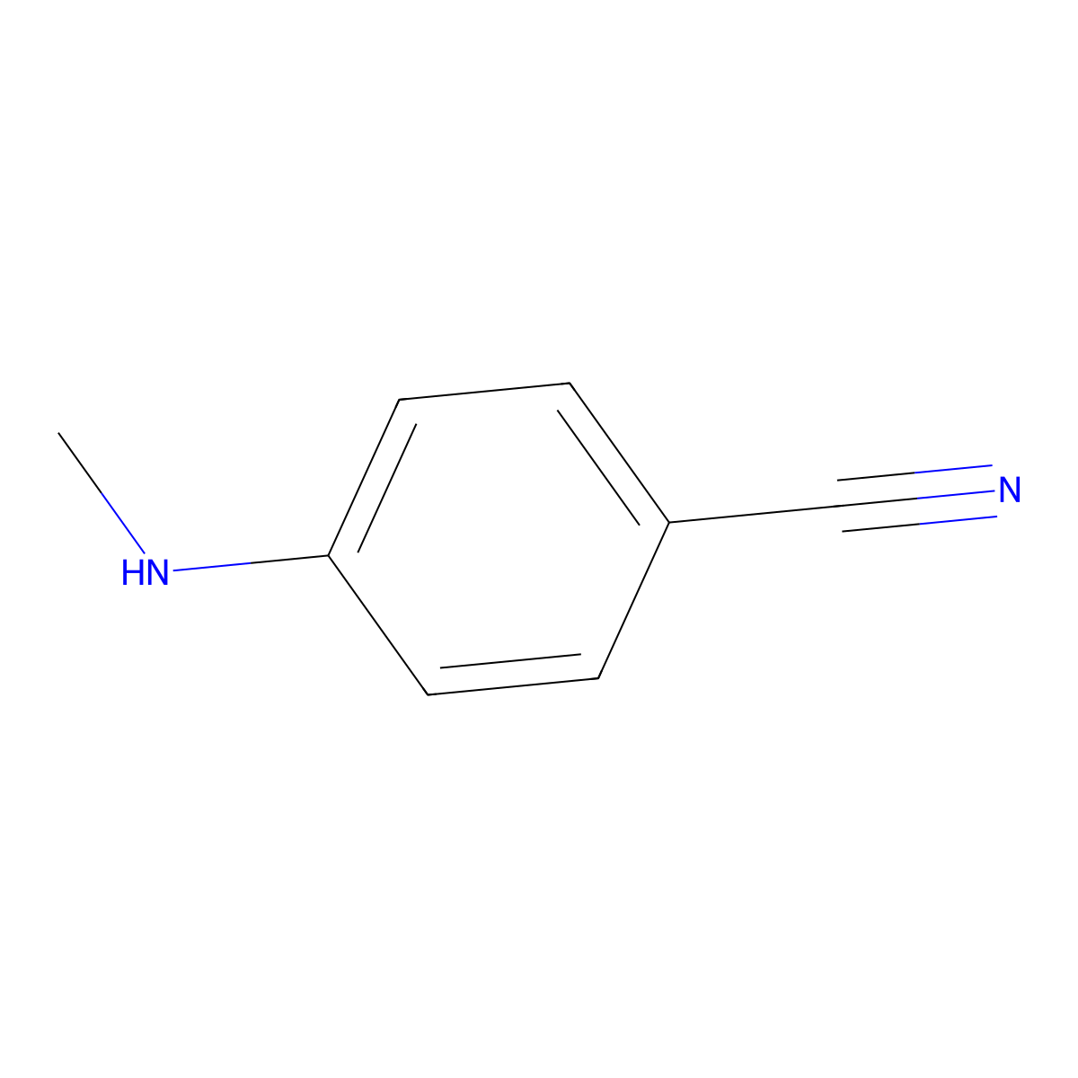4-(Methylamino)benzonitrile molecular structure, CAS 4714-62-9