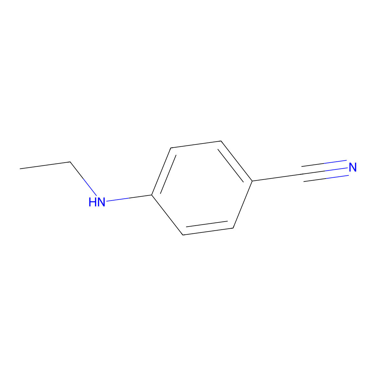 4-(Ethylamino)benzonitrile molecular structure, CAS 4714-63-0