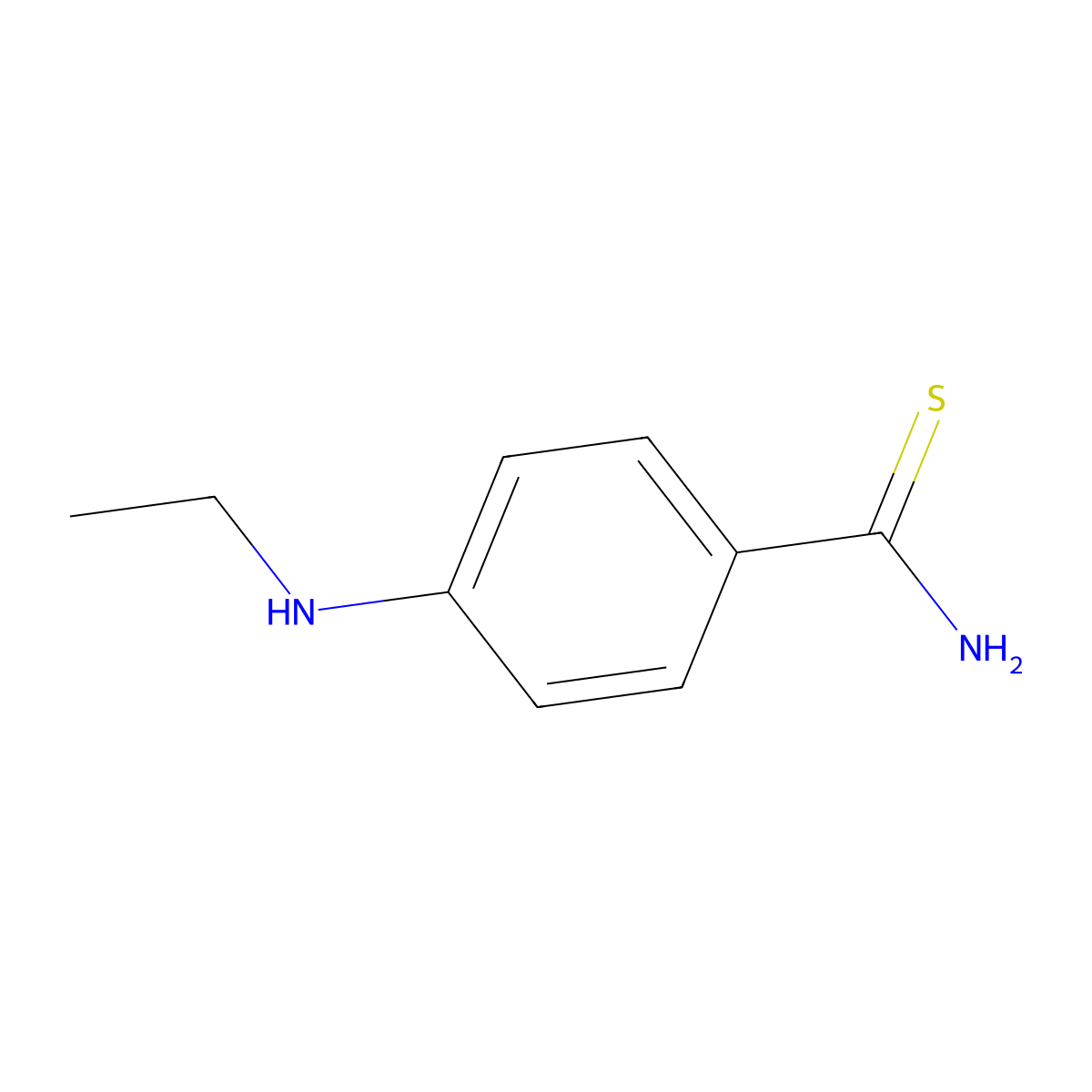 4-(Ethylamino)benzenecarbothioamide molecular structure, CAS 4714-70-9
