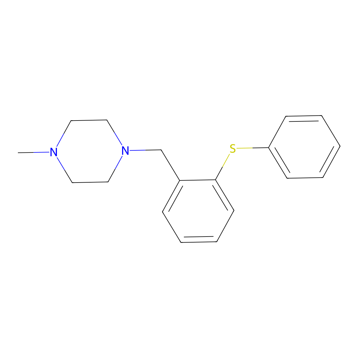 2-[(4-Methyl-1-piperazinyl)methyl]phenyl phenyl sulfide molecular structure, CAS 47159-85-3