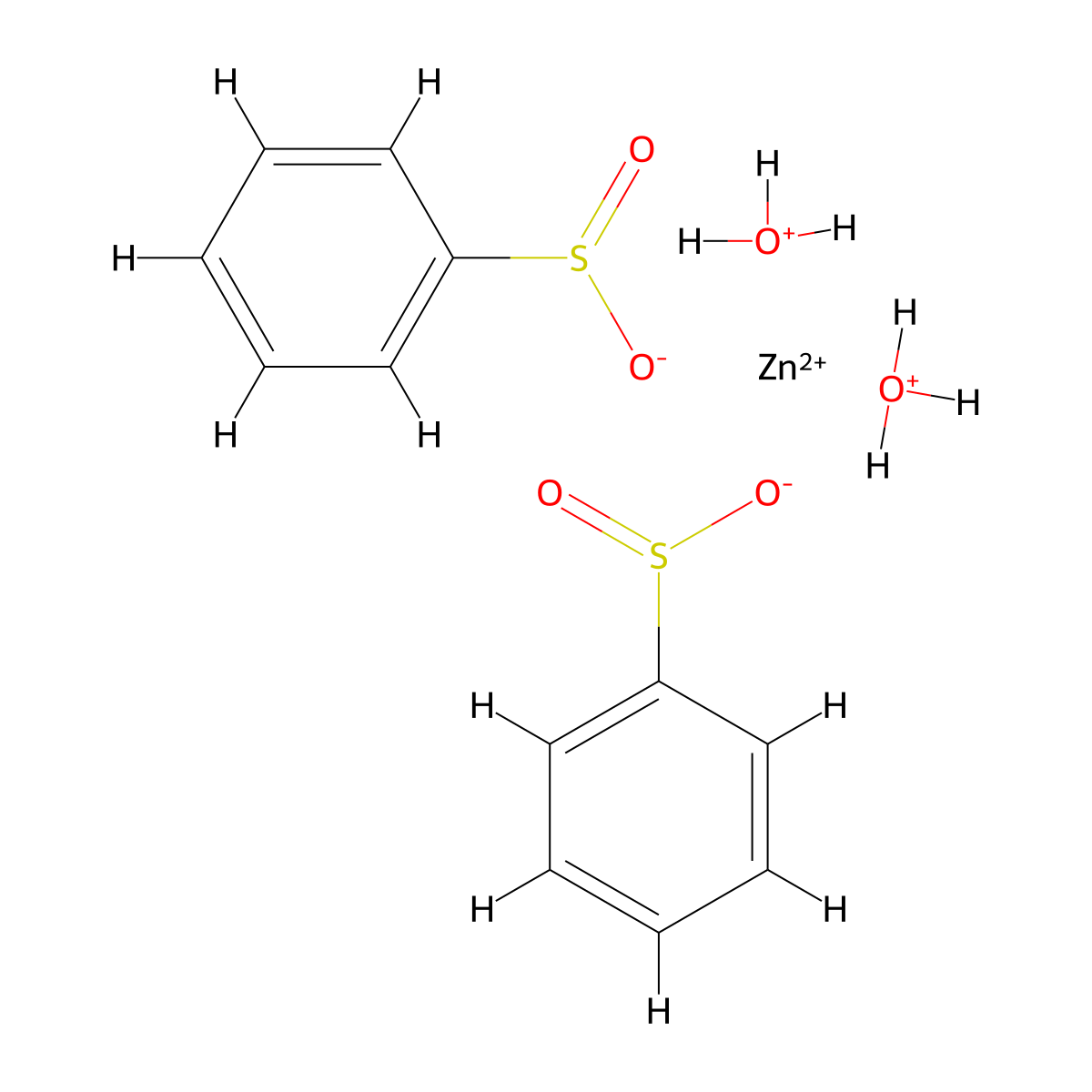 Zinc(II) benzenesulfinate dihydrate molecular structure, CAS 47163-75-7