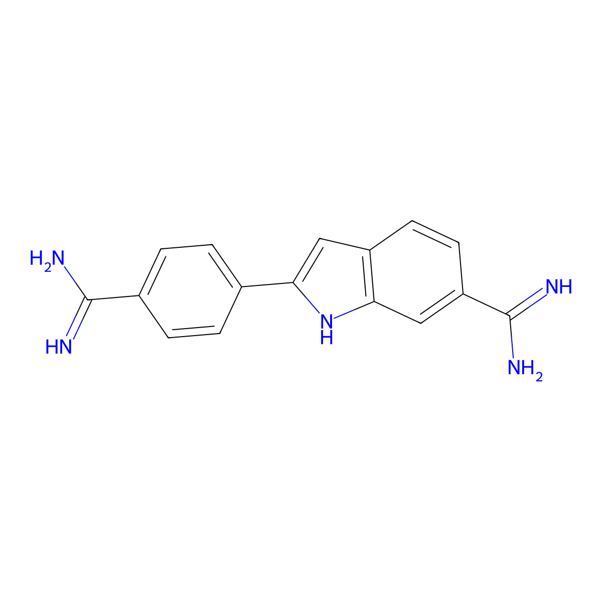 4',6-Diamidino-2-Phenylindole molecular structure, CAS 47165-04-8