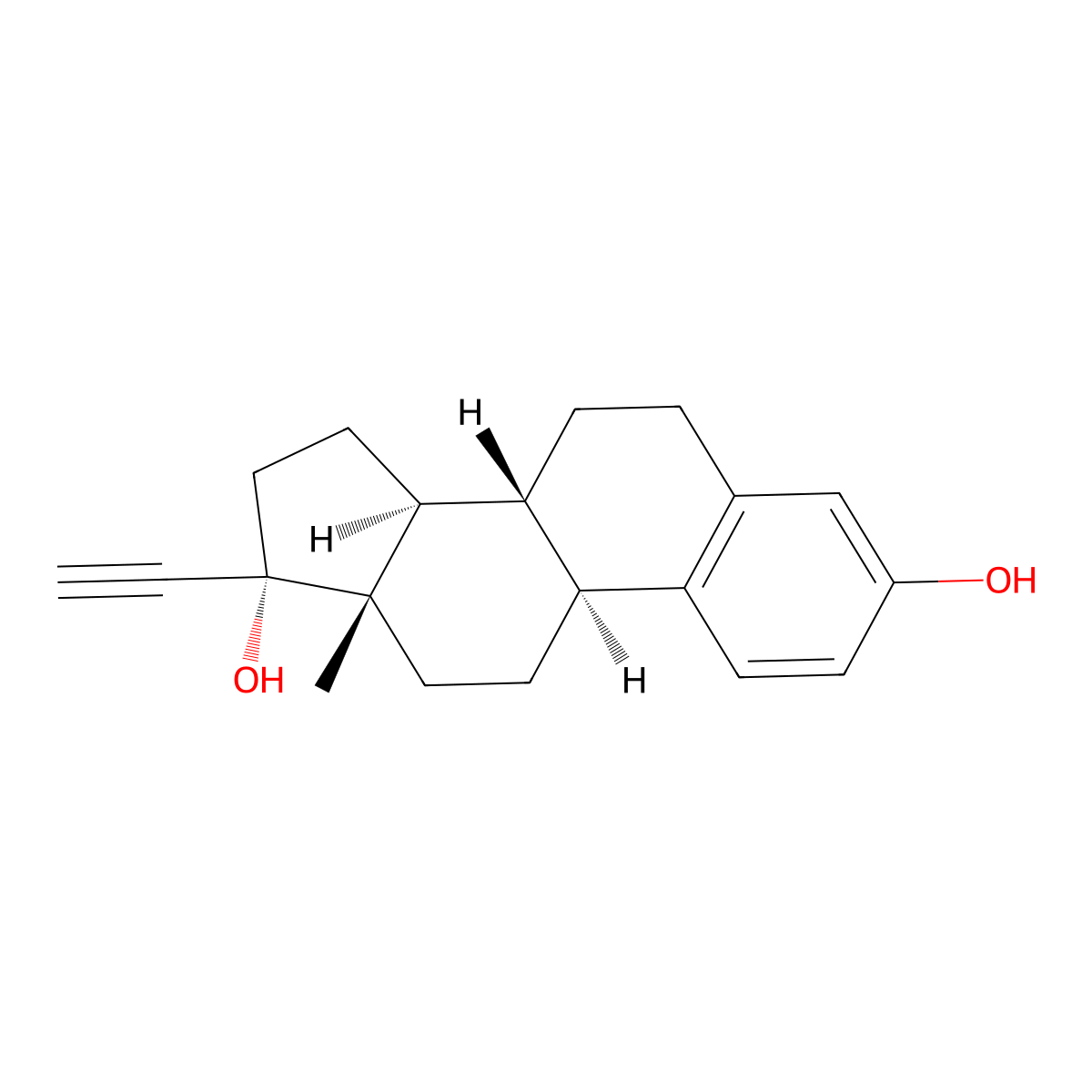 17beta-Ethinylestradiol molecular structure, CAS 4717-38-8
