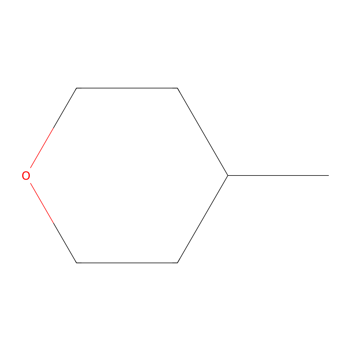 Tetrahydro-4-methyl-2H-pyran molecular structure, CAS 4717-96-8