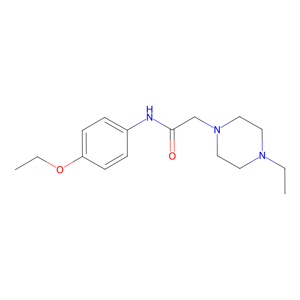 N-(4-ethoxyphenyl)-2-(4-ethylpiperazin-1-yl)acetamide molecular structure, CAS 47172-73-6