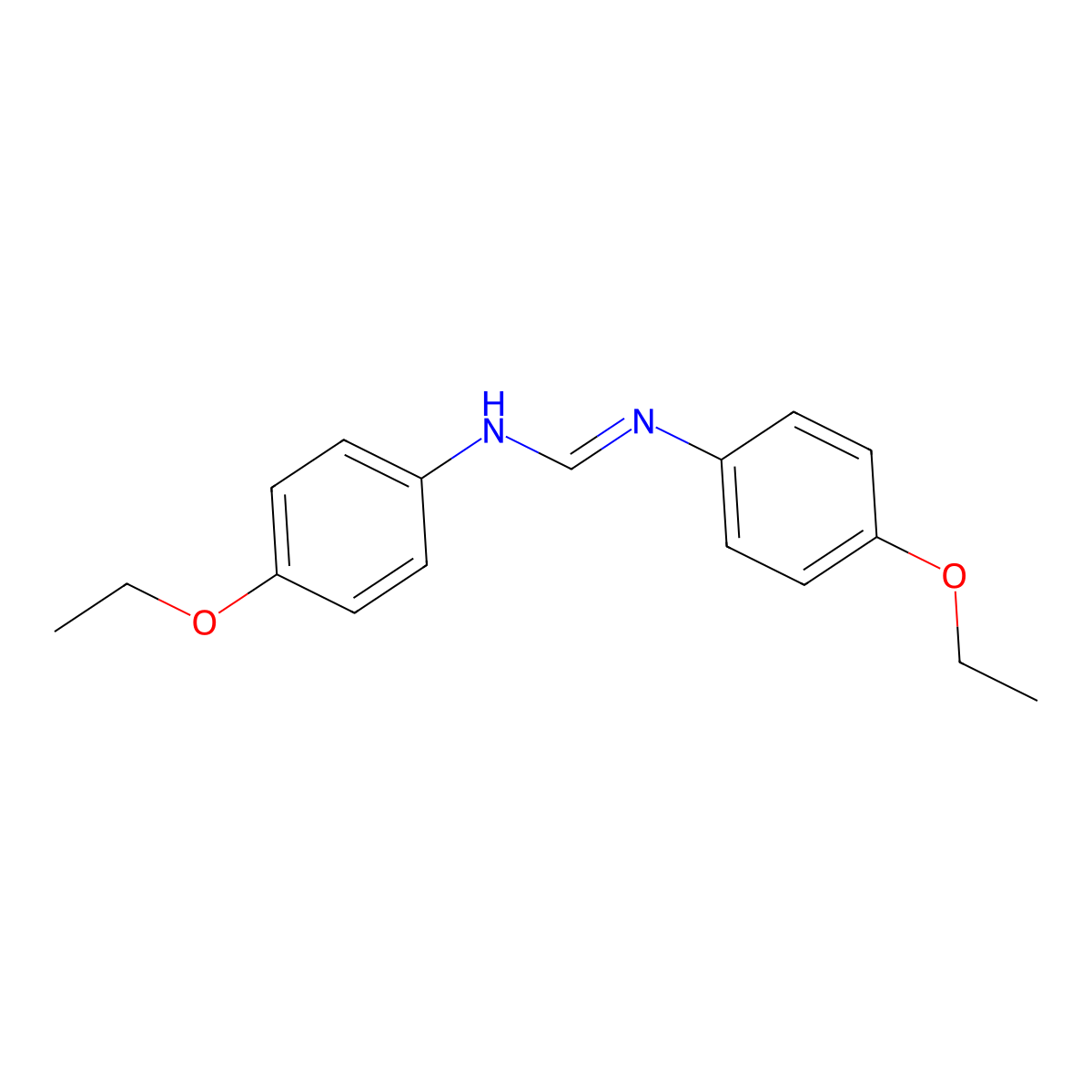 N,N'-bis-(4-Ethoxyphenyl)formamidine molecular structure, CAS 47174-66-3
