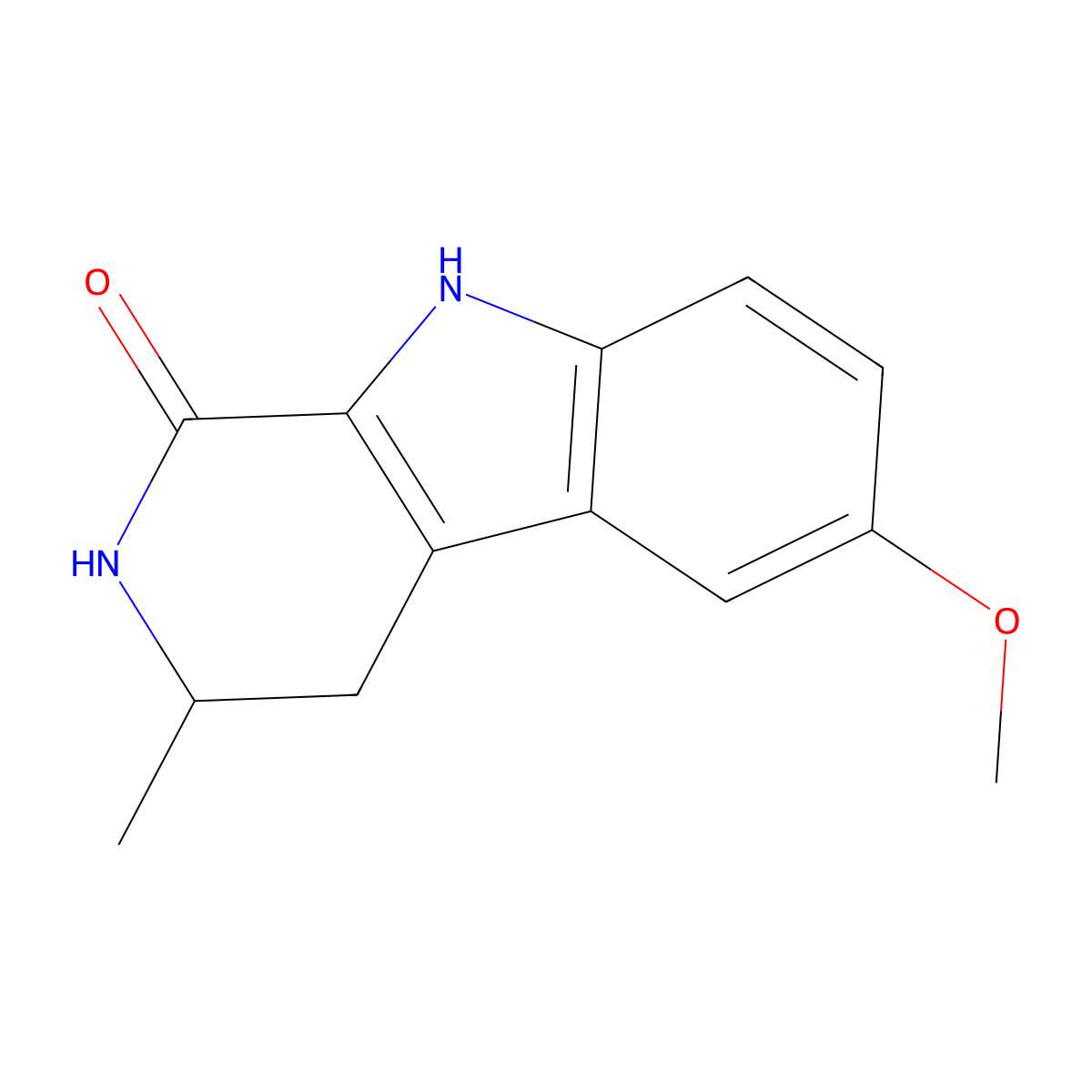6-Methoxy-3-methyl-2,3,4,9-tetrahydropyrido[3,4-b]indol-1-one molecular structure, CAS 4718-32-5